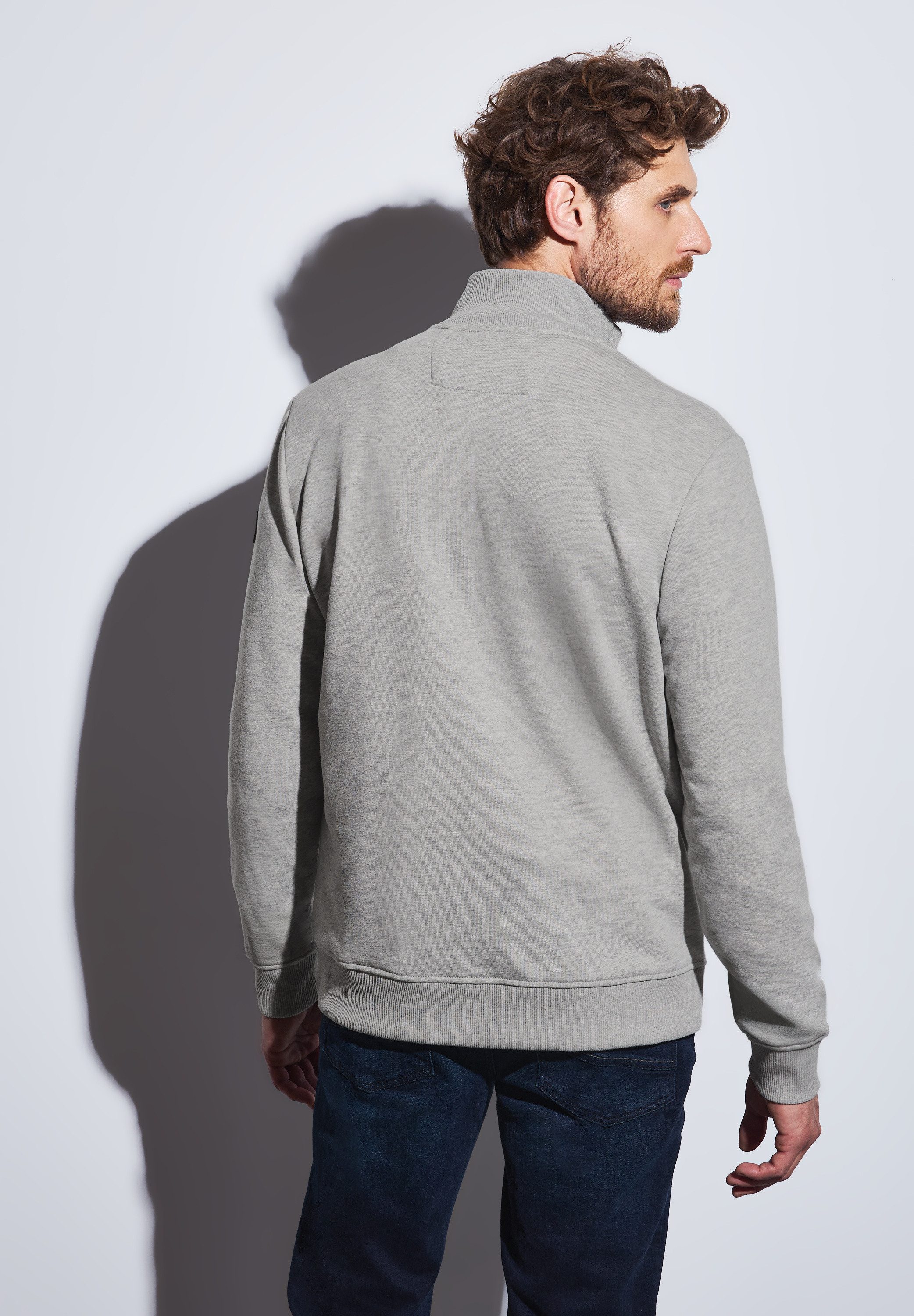 STREET ONE MEN Sweatjacke mit Stehkragen günstig online kaufen