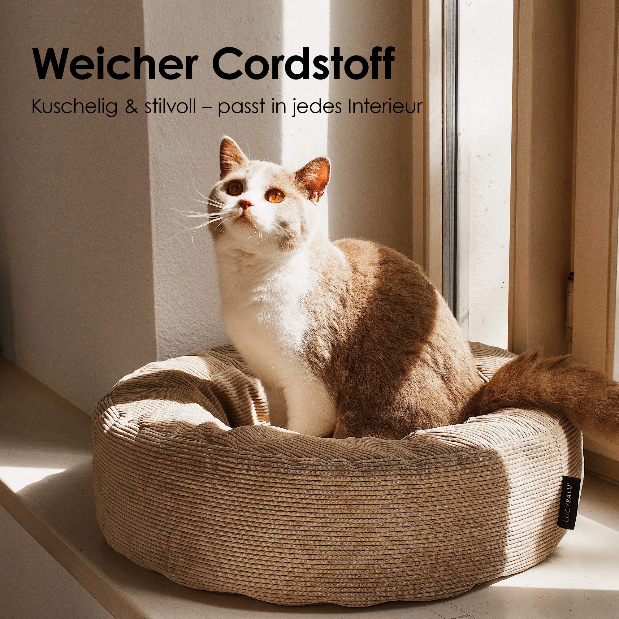 LucyBalu Tierbett NEST Katzenbett waschbar, Katzen Schlafplatz, Katzenkissen – Bild 5 von 5