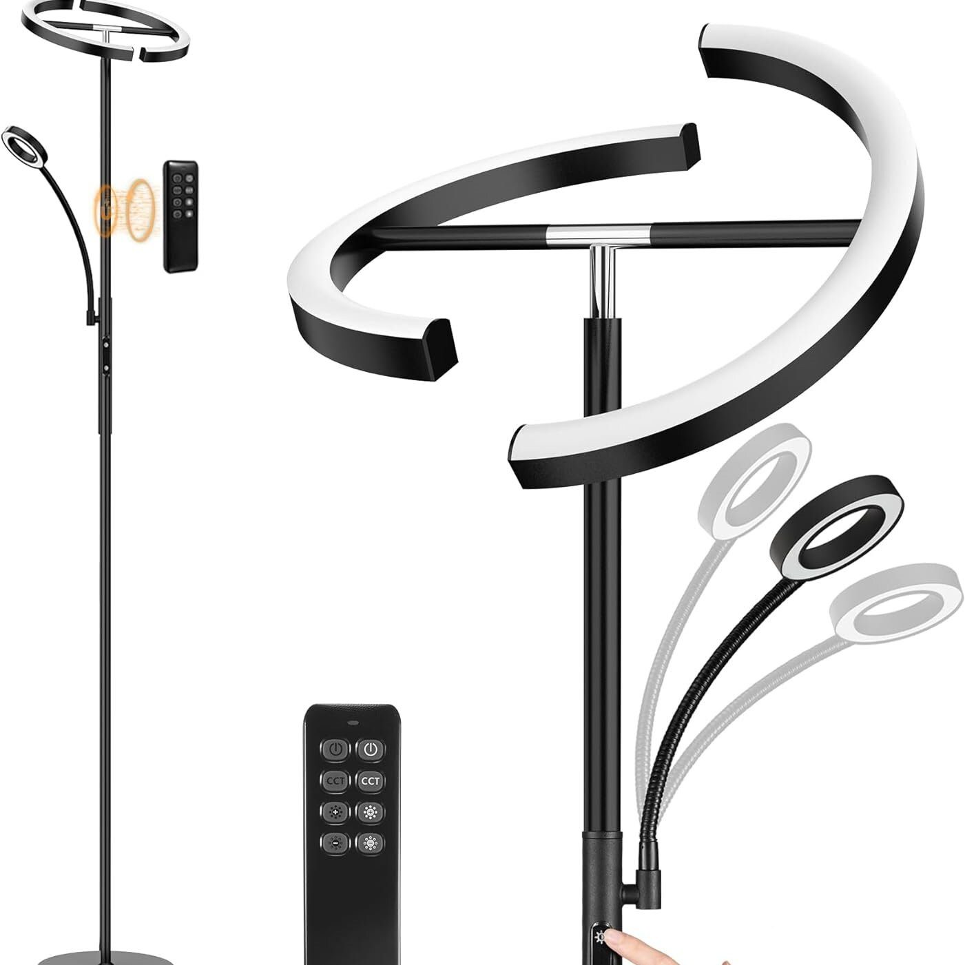 ANTENLICHT LED Stehlampe dimmbar mit Leselampe, günstig online kaufen