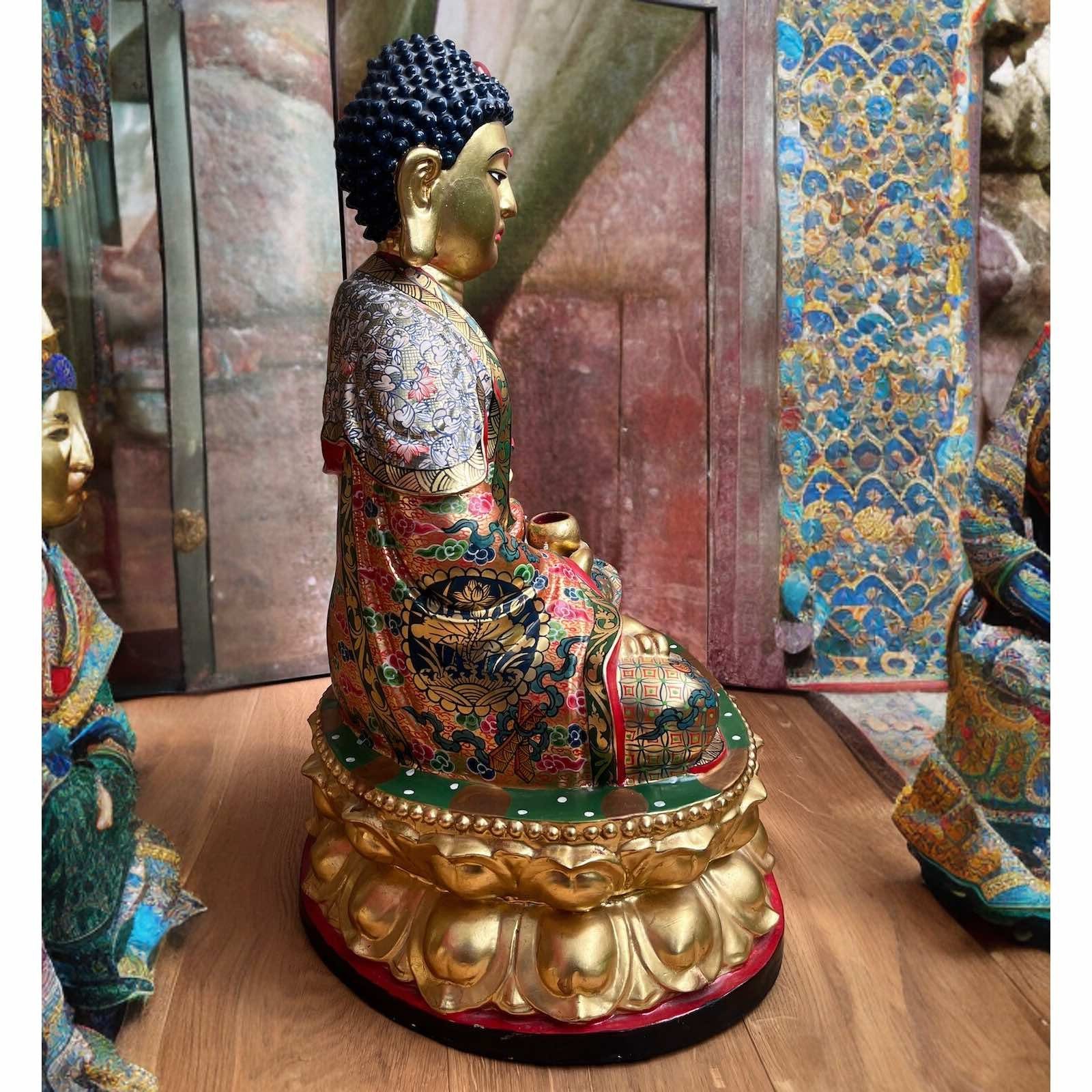 Tibet Figur Buddhafigur Bronze - Buddha Asien LifeStyle China Mudra Meditations