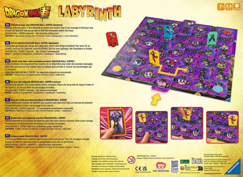 Ravensburger Verlag GmbH Spiel Ravensburger Dragon Ball Super Labyrinth – Schiebespiel ab 7 Jahren, Familienspiel