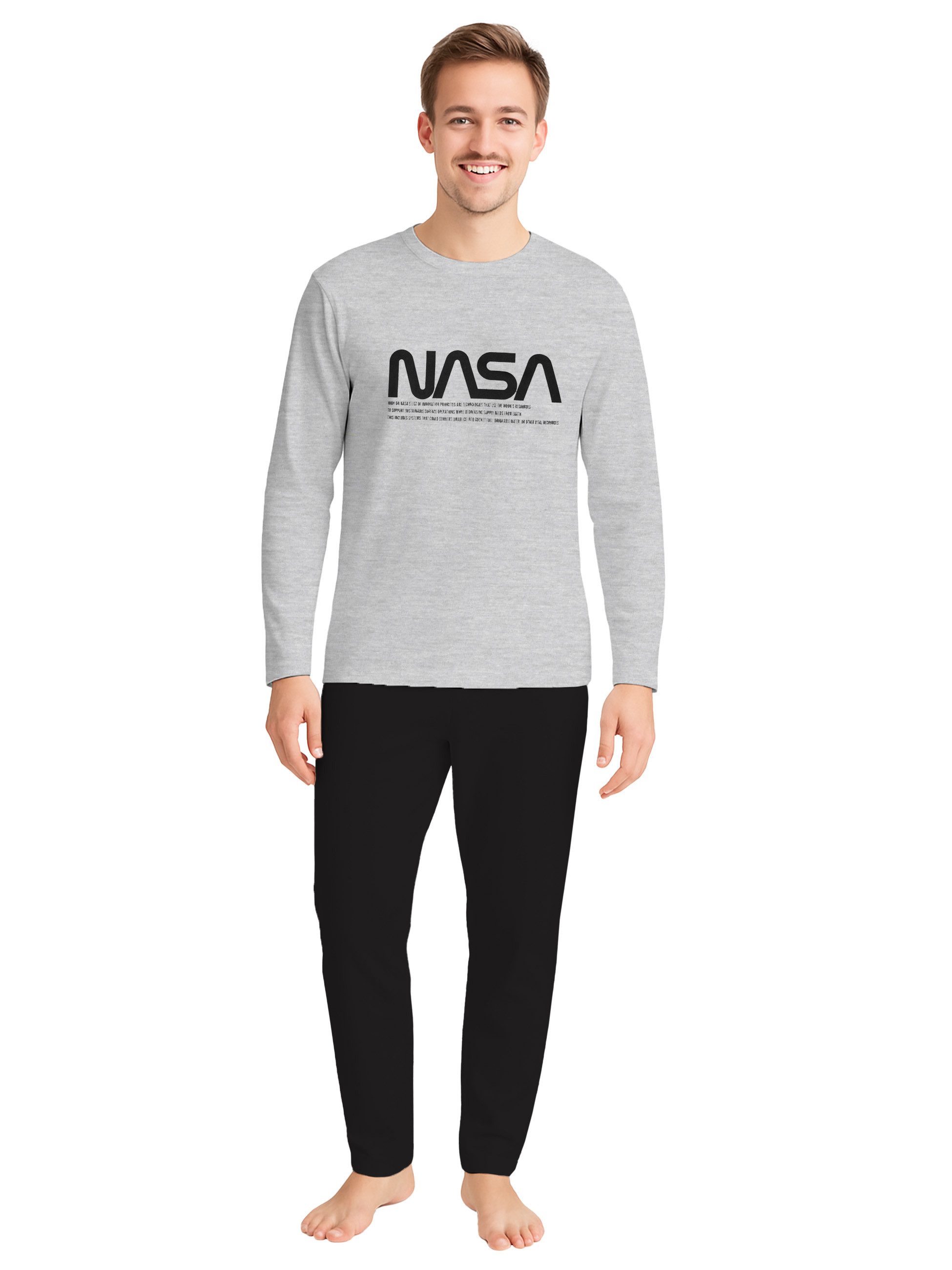 United Labels® Schlafanzug NASA - Logo günstig online kaufen