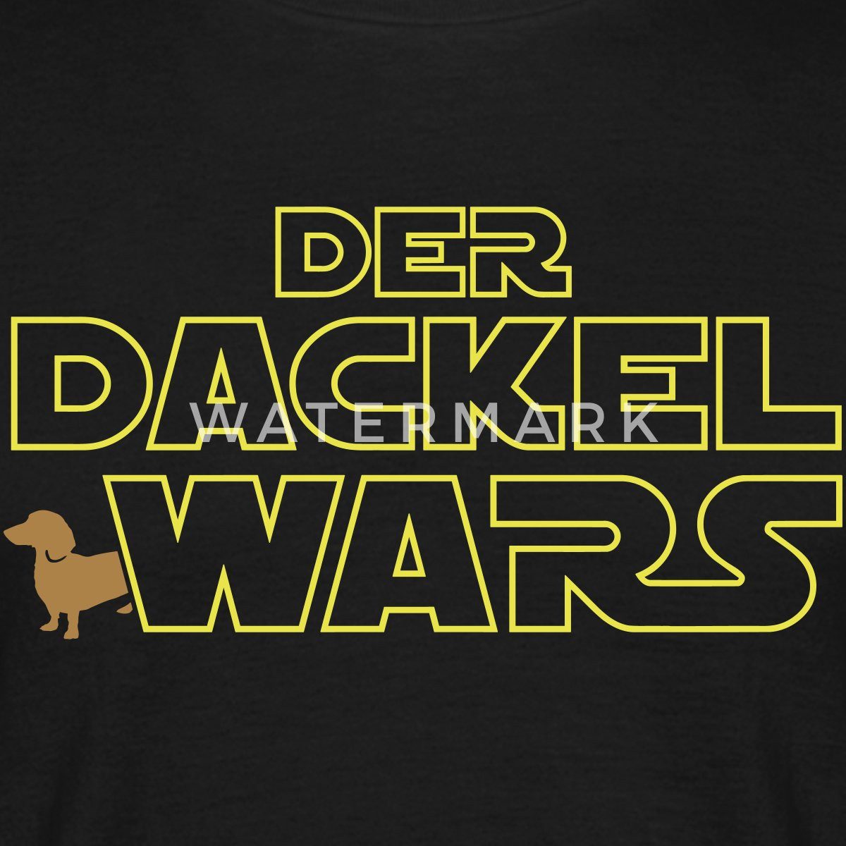 Spreadshirt T-Shirt Der Dackel Wars Geschenk Hundebesitzer Dackelfan Männer T-Shirt (1-tlg)