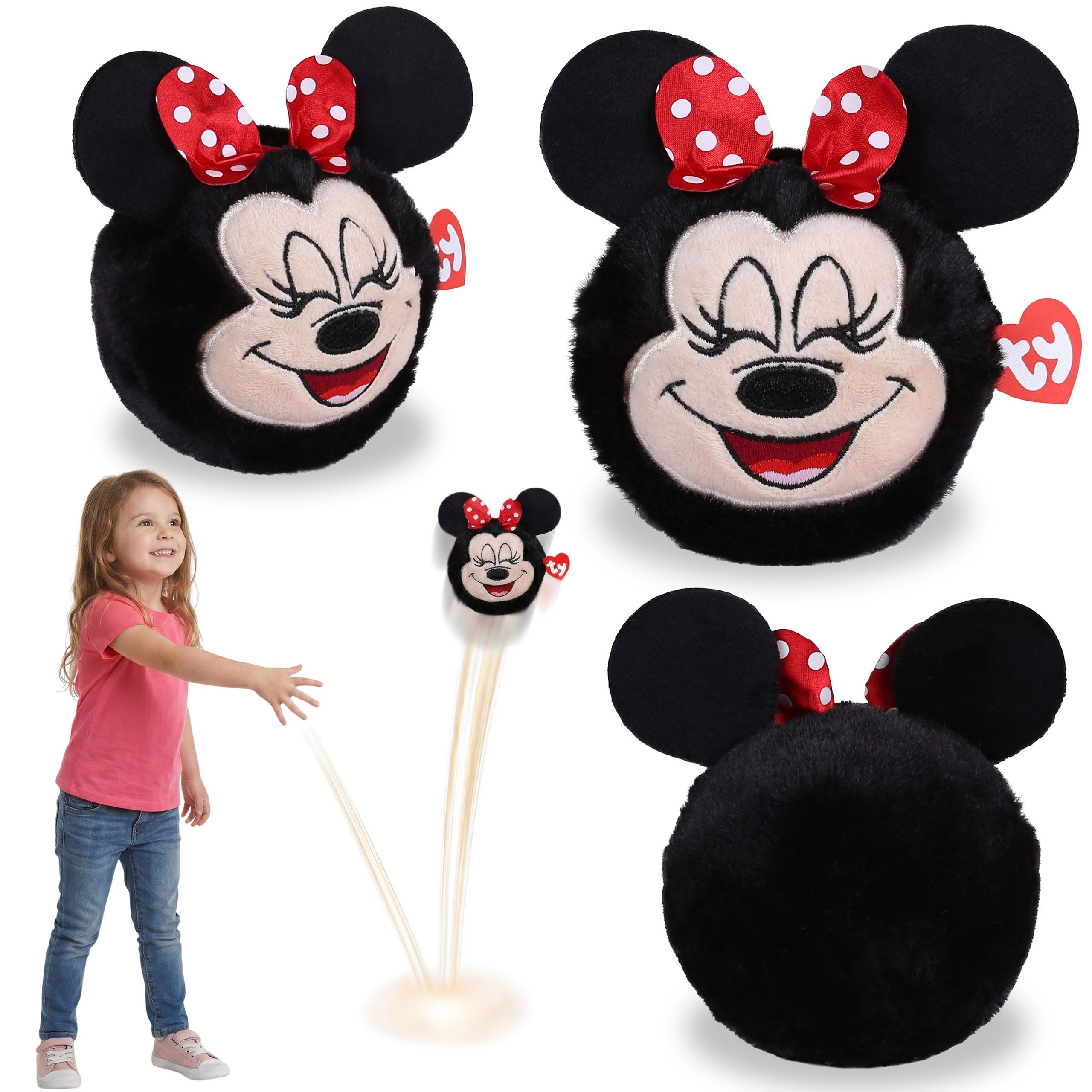 Ty® Kuscheltier TY Disney Minnie Mouse Beanie Bouncers Maskottchen Ball 10 cm