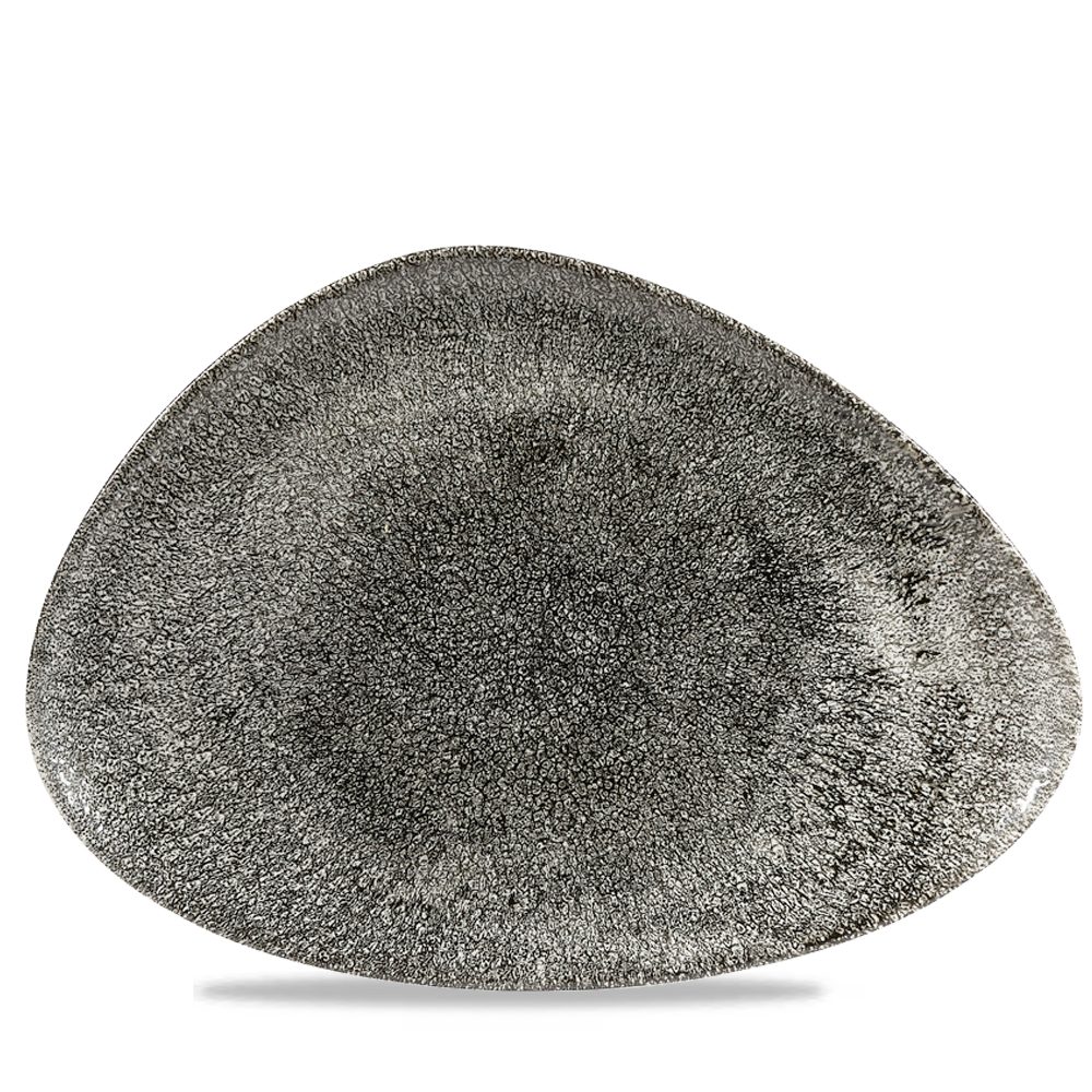 Teller Super Vitrified Studio Prints Raku Quartz Black Chefs Platte
