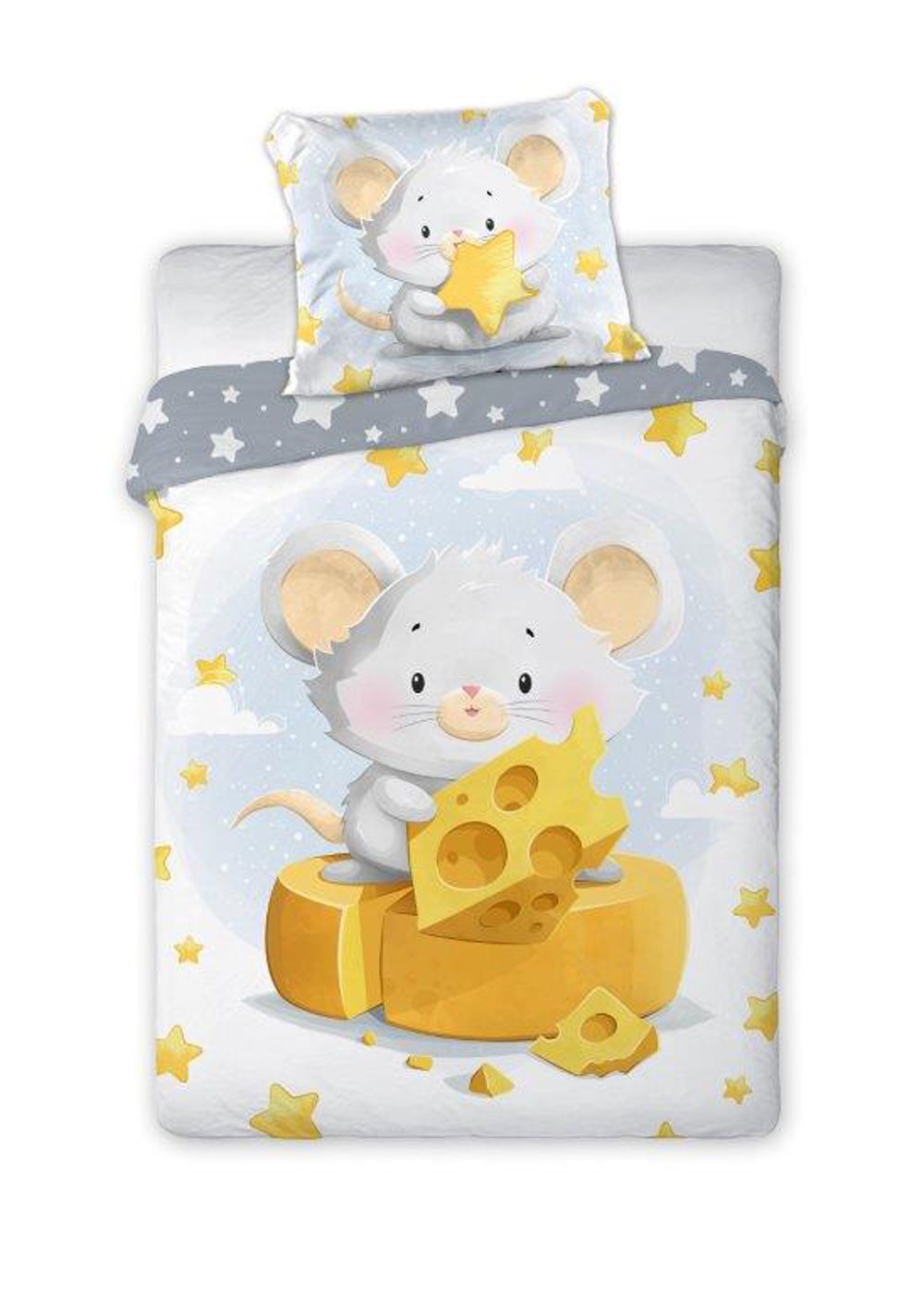 texpot Bettwäsche Kinderbettwäsche Maus Käse bedruckt günstig online kaufen