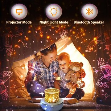 Daskoo Nachtlicht Kinder Sternenhimmel Projektor Lampe USB Aufladen, Apfel, LED fest integriert, 3 Leuchtmodi, 6 Arten von Projektionseffekten beim Drehen