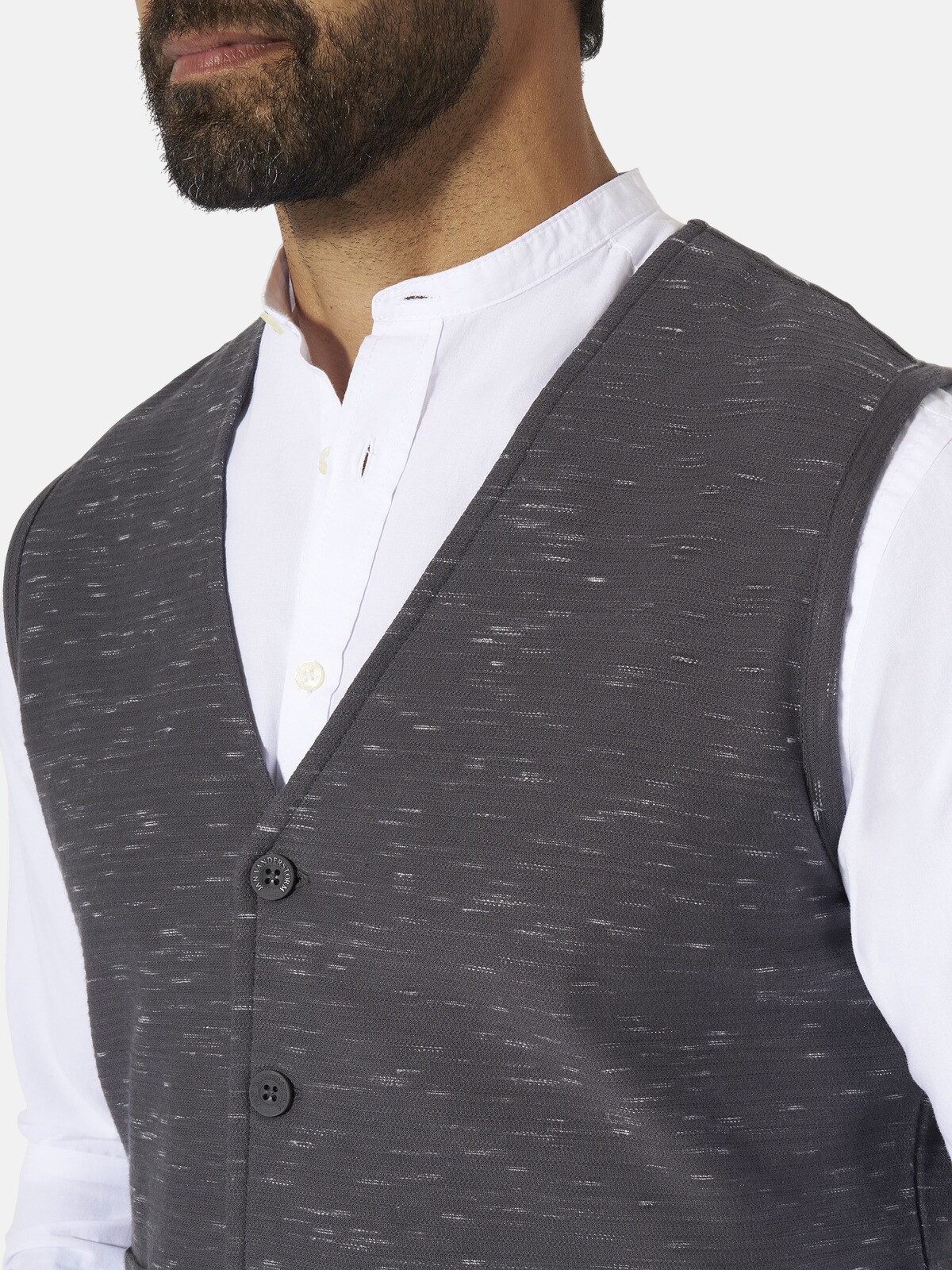 Jan Vanderstorm Sweatweste AHLMANN im strukturiertem Design – Bild 4 von 5