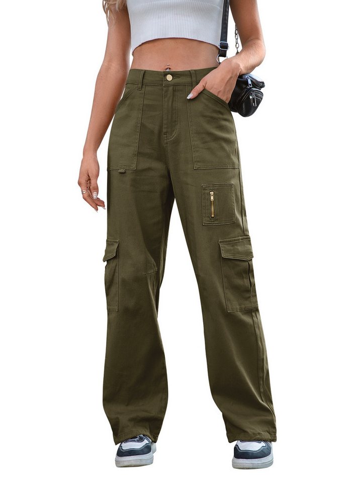 IVIR Cargohose Damen Arbeitshose Damen Hohe Taille mit 7 Taschen (1-tlg)