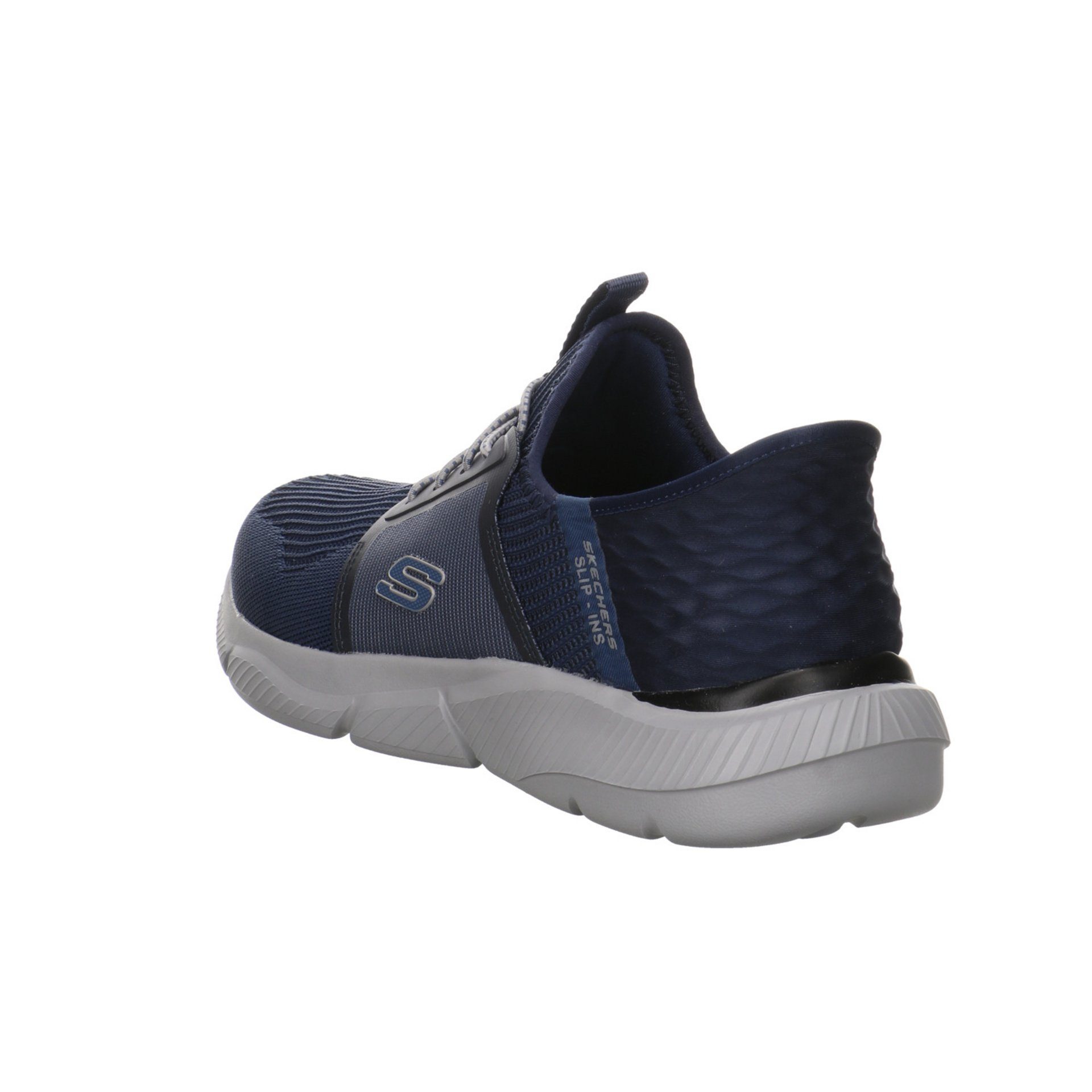 Herren Slipper Skechers Slip-On Sneaker Schuhe blau dunkel Synthetik