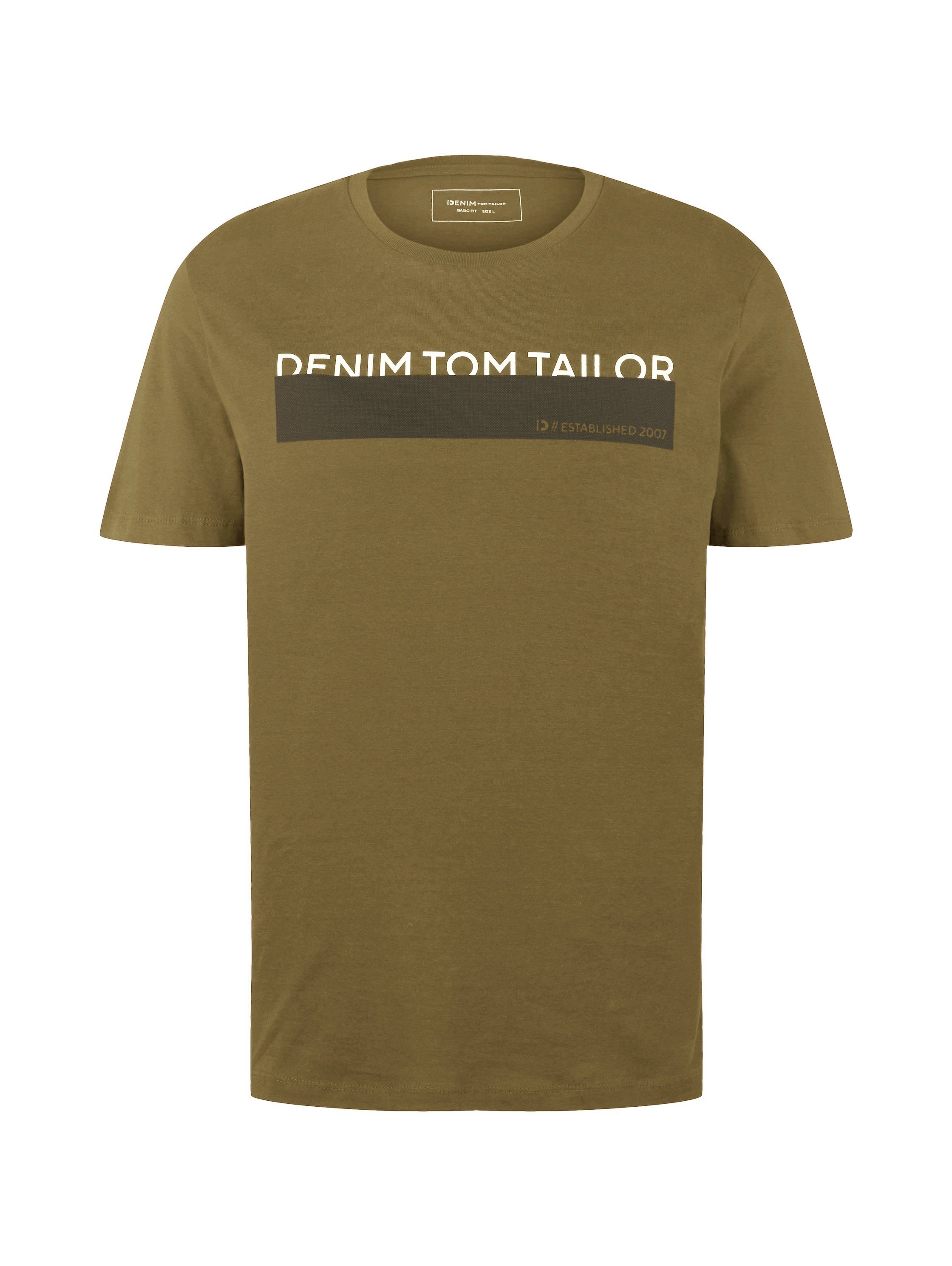 Farben in marine/khaki/bordeaux verschiedenen T-Shirt Denim 3-tlg) TOM (Packung, TAILOR