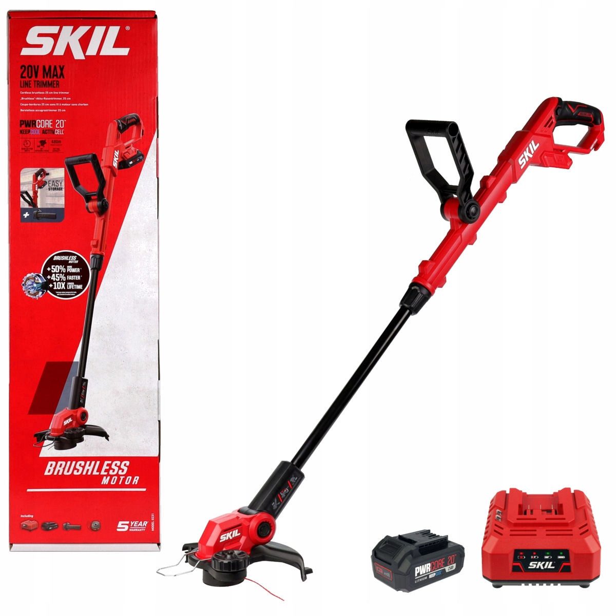 SKIL Akku-Freischneider Akku-Rasentrimmer Skil 20V 0231 AA 25cm (1x2,0Ah Karton), (Akku-Rasentrimmer Skil 20V 0231 AA 25cm (1x2,0Ah Karton), Akku-Rasentrimmer Skil 20V 0231 AA 25cm (1x2,0Ah Karton)