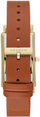 Skagen Quarzuhr HAGEN, SKW3097, Armbanduhr, Damenuhr, analog, Lederarmband