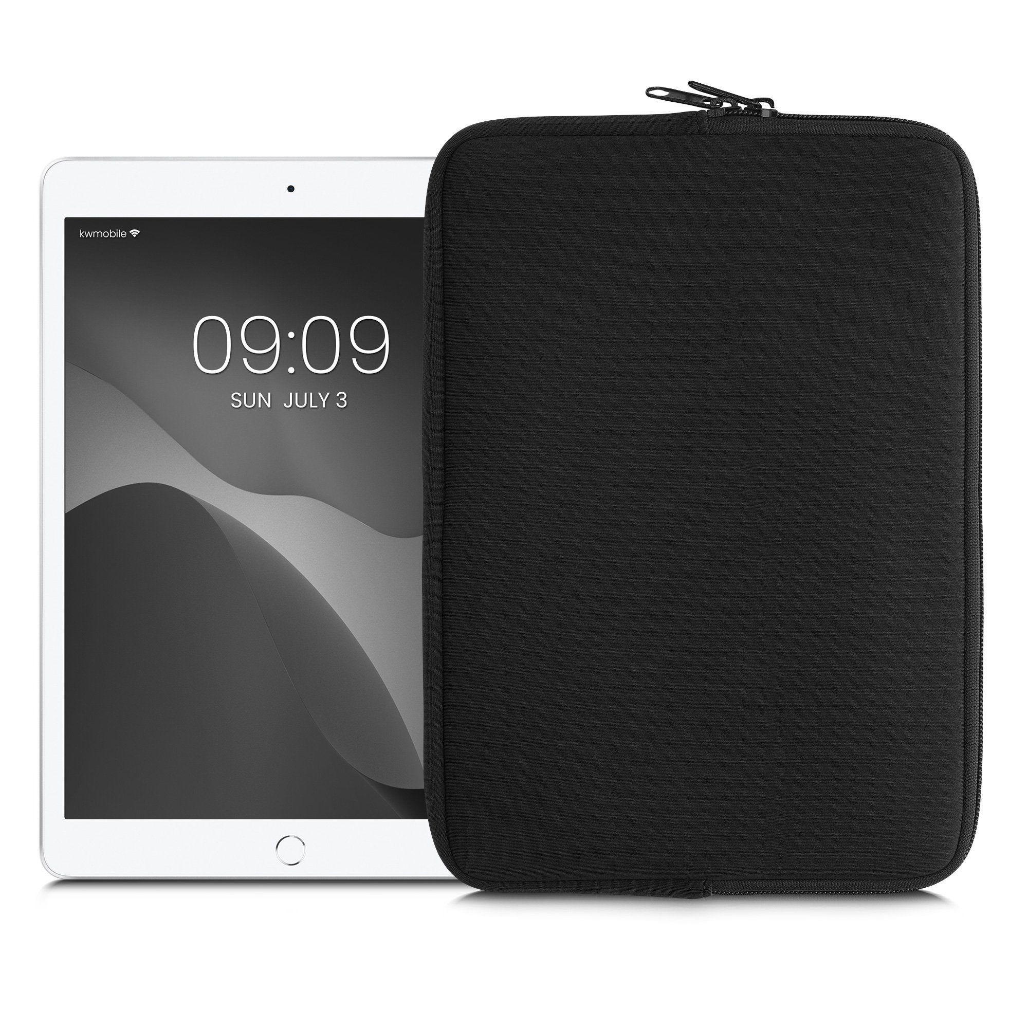 kwmobile Tablet-Hülle Tablet Hülle für 9,7"-11" Tablet, Universal Neopren Tasche Cover Case - Schutzhülle Sleeve in Schwarz