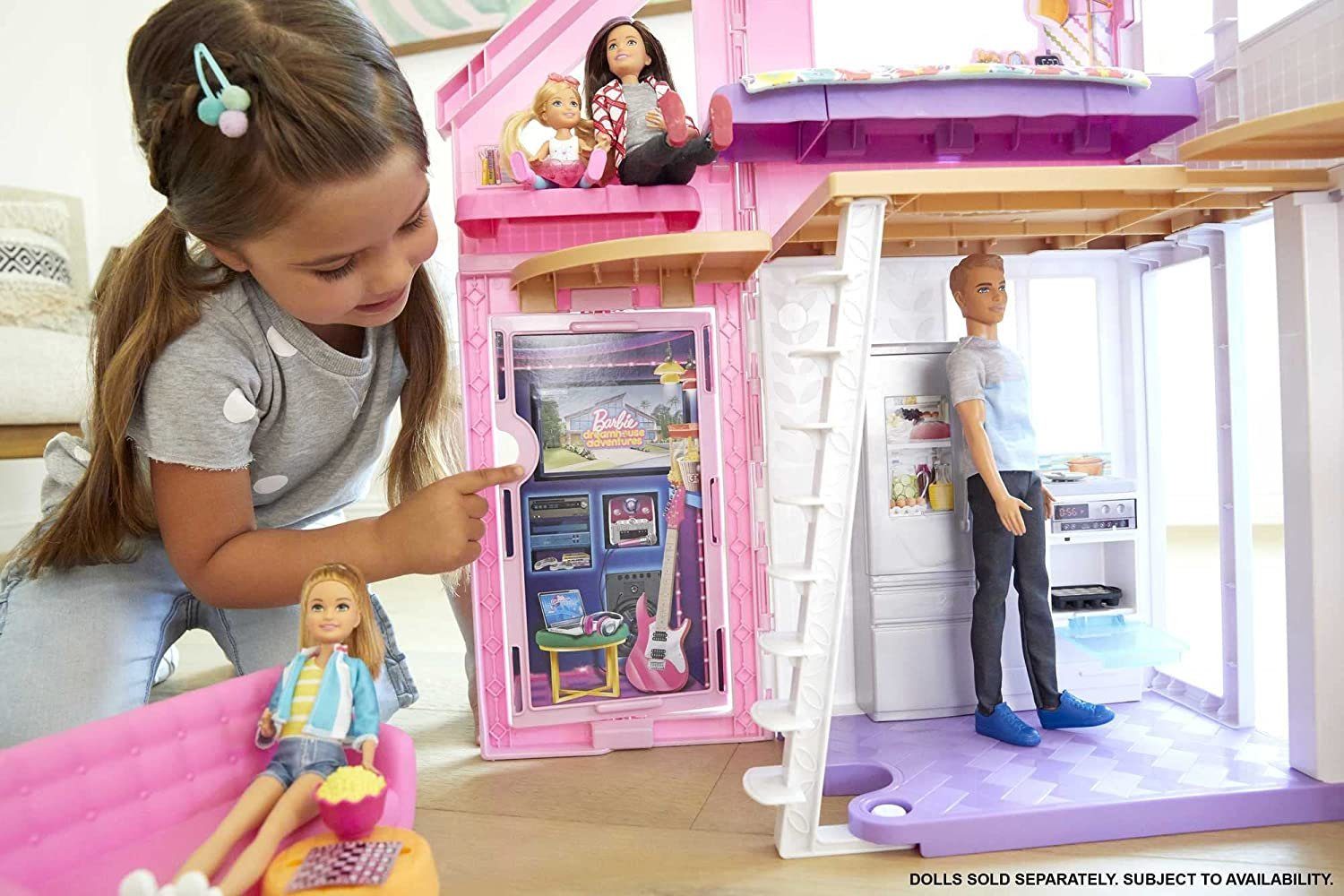 Mattel® Spielhaus Barbie FXG57 - Malibu Haus Puppenhaus 60 cm breit mit +25 günstig online kaufen