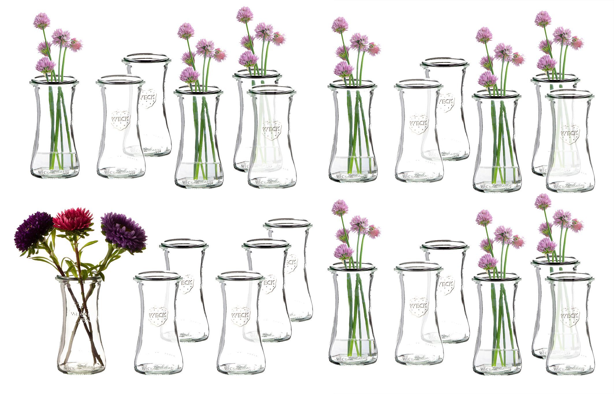 BigDean Tischvase 24er Set Blumenvase – Tischvase Glasvase für Blumen