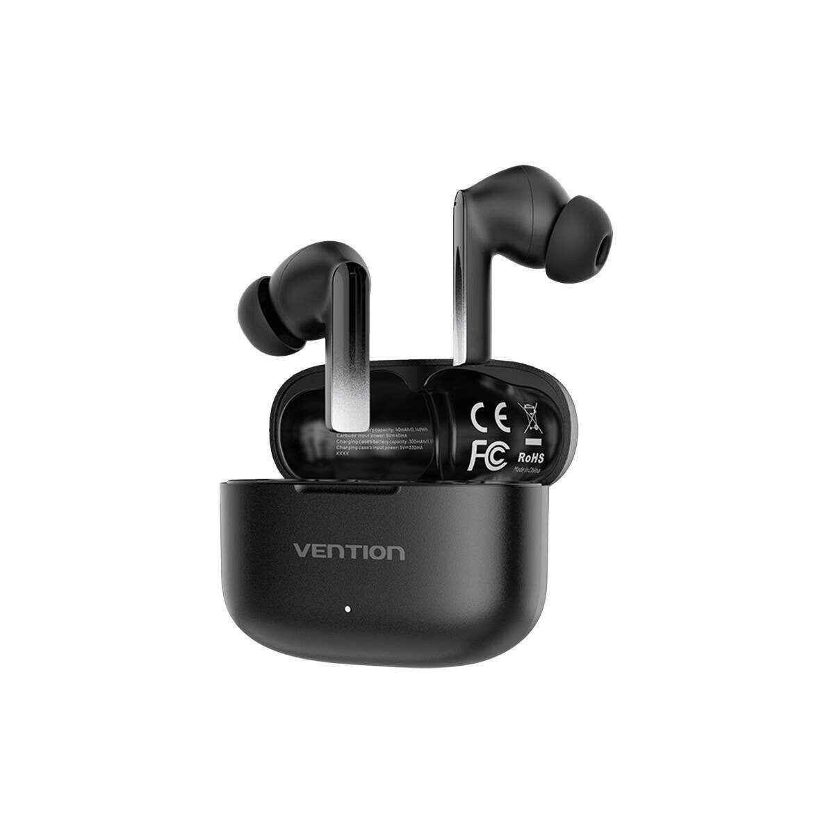 VENTION Kabellose Kopfhörer, Vention Elf Earbuds E04 (schwarz) Bluetooth-Kopfhörer