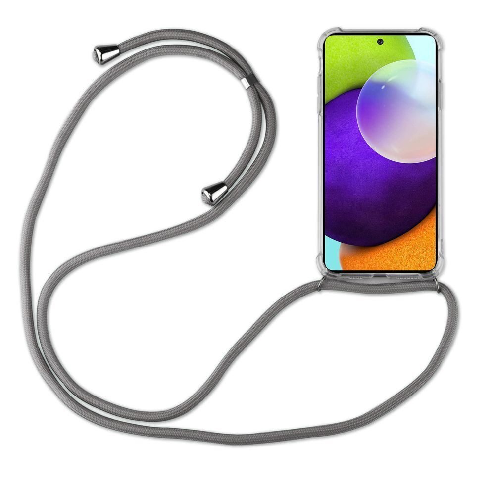 betterfon Handykette für Samsung Galaxy A52 / A52s Handyhülle mit Band & Kordel Bumper Grau, Hände frei – mit Silikonhülle & Schnur für flexiblen Alltag
