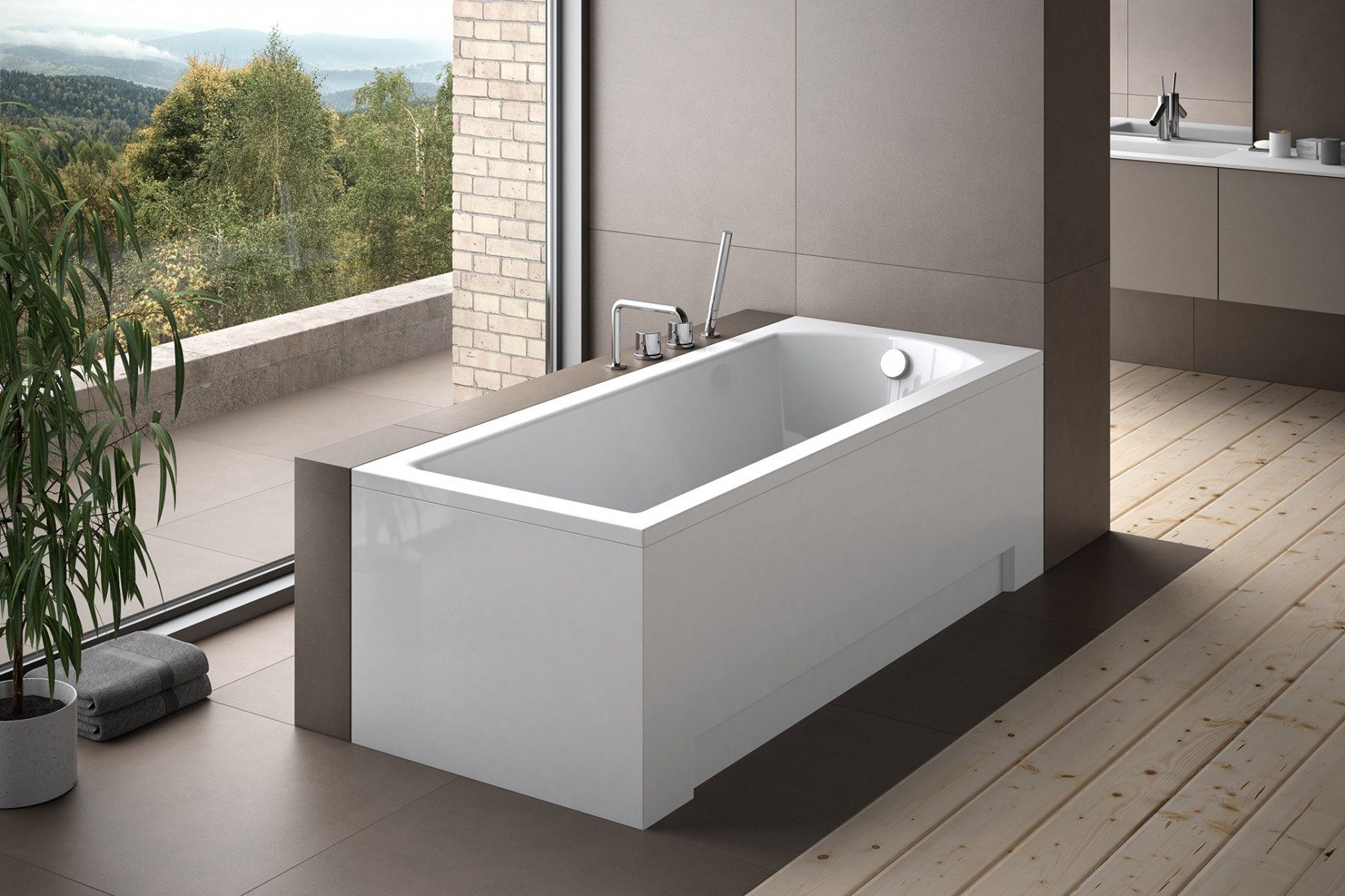Thumbnail - KOLMAN Badewanne Rechteck Shea 170x70, Ablaufgarnitur & Füße GRATIS