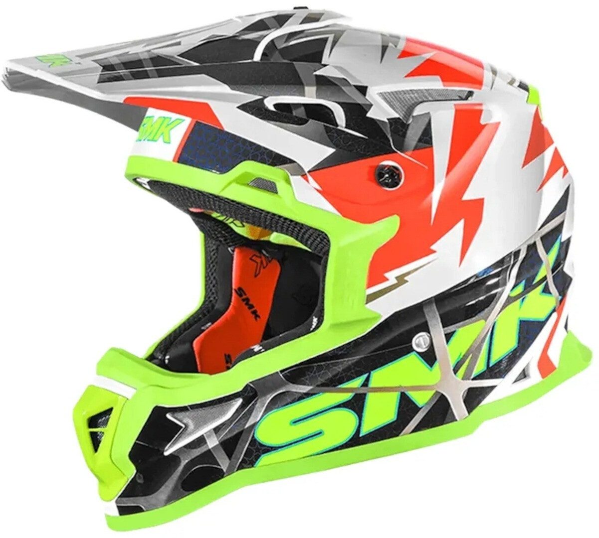 SMK Motocrosshelm Allterra Fulmine N Motocross Helm, Atmungsaktiv