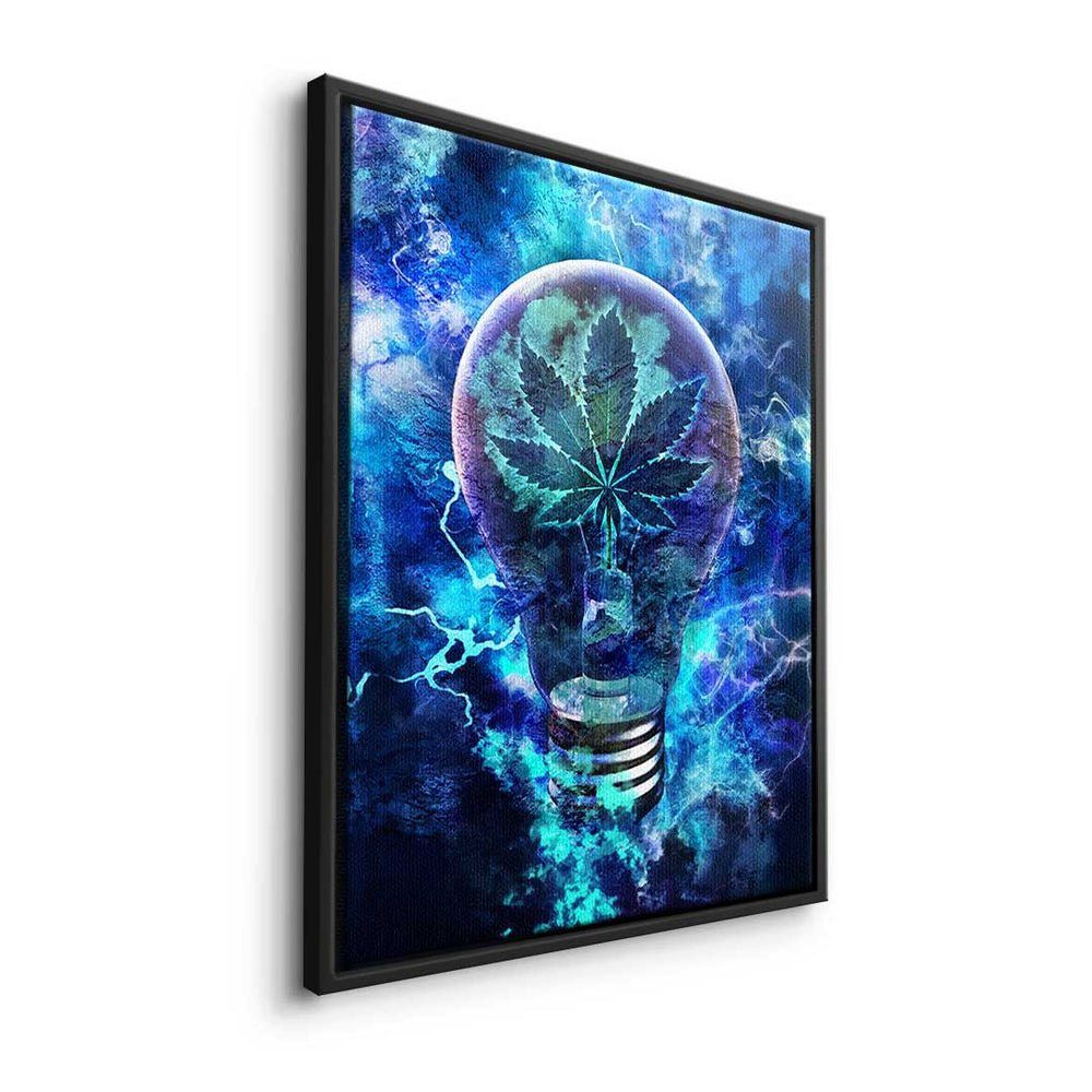 weißer Premium - Rahmen Leinwandbild Pop Erleuchtung - Mindset Art Leinwandbild, Die - DOTCOMCANVAS®