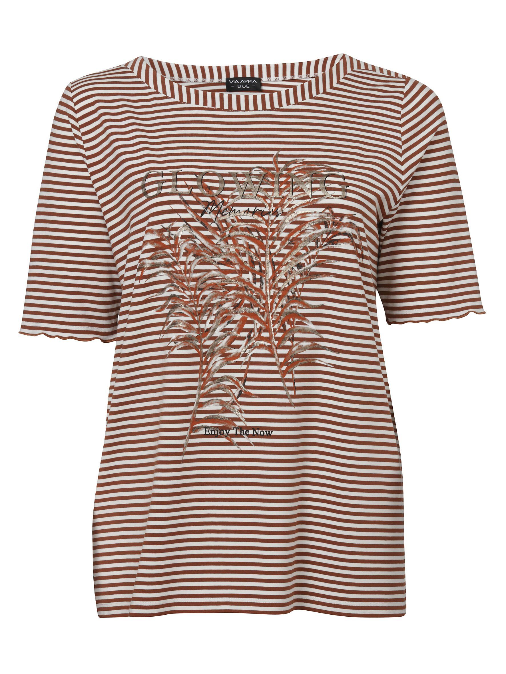 VIA APPIA DUE Kurzarmshirt (1-tlg) mit strahlenden Glitzerdetails