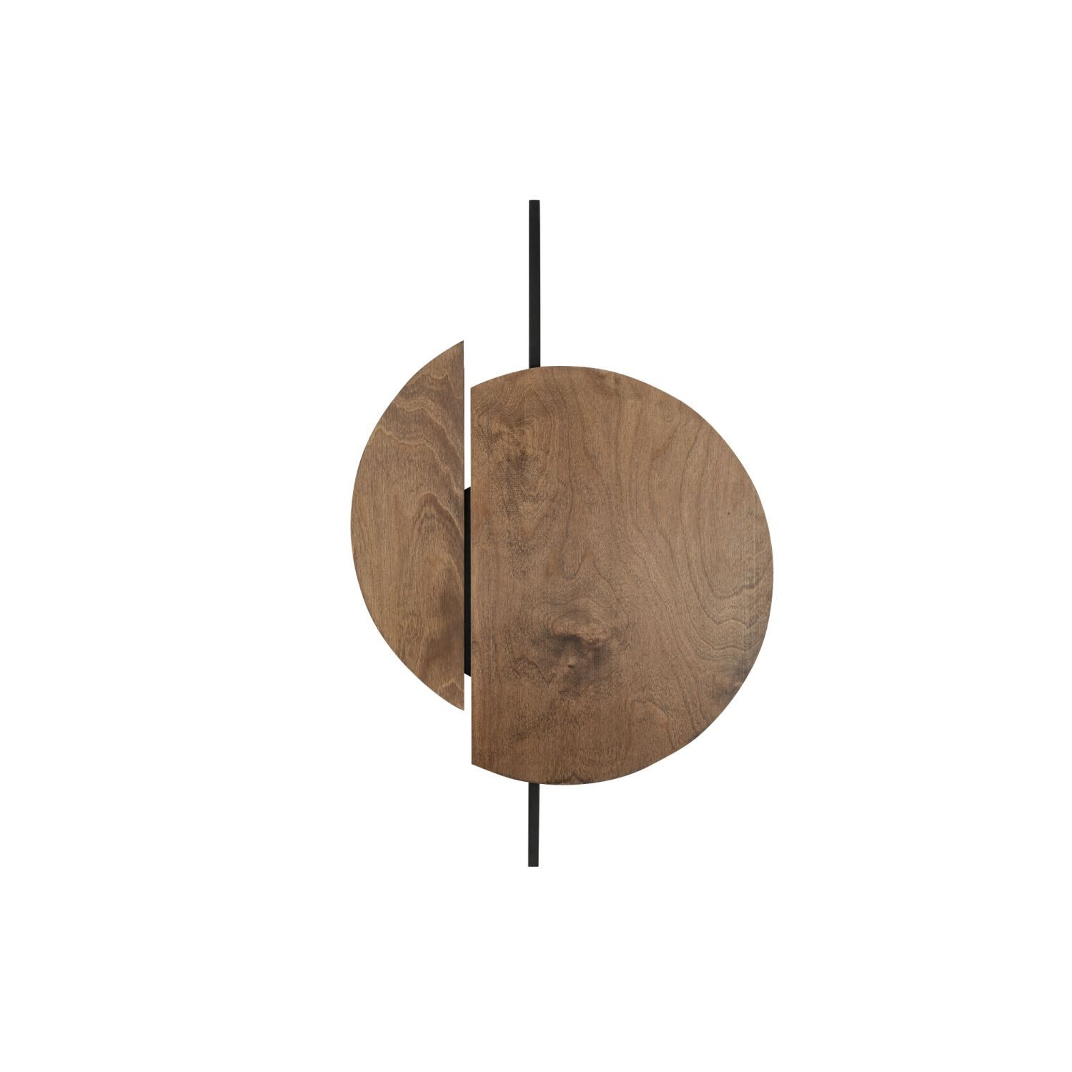 Licht-Erlebnisse Wandleuchte FINELLA, ohne Leuchtmittel, Holz Metall H: 80 cm Schwarz Dunkles GX53 2-flammig Modern