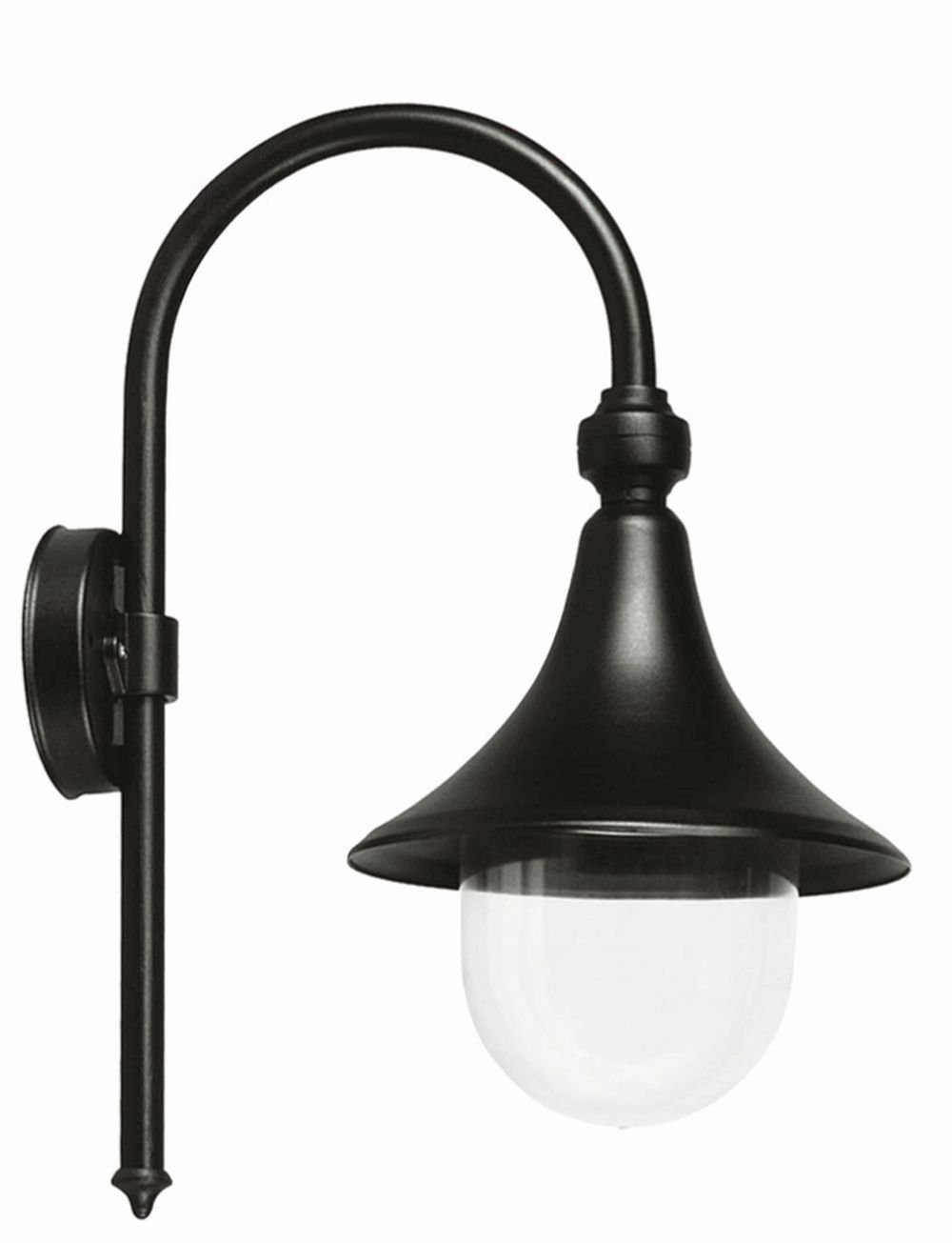 Licht-Erlebnisse Außen-Wandleuchte CELESTE, ohne Leuchtmittel, Wandlampe außen IP43 Aluminium in Schwarz E27 Rustikal Außenleuchte