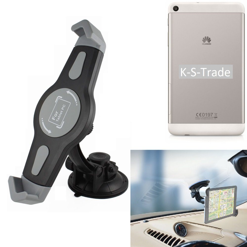 K-S-Trade Tablet-Halterung, (Scheiben-Halterung für Tablets kompatibel mit  Huawei MediaPad T1 7.0 3G KFZ Tablet Saugnapf Auto Halterung  Windschutzscheibe Holder Halter Scheibenhalterung Autohalterung)