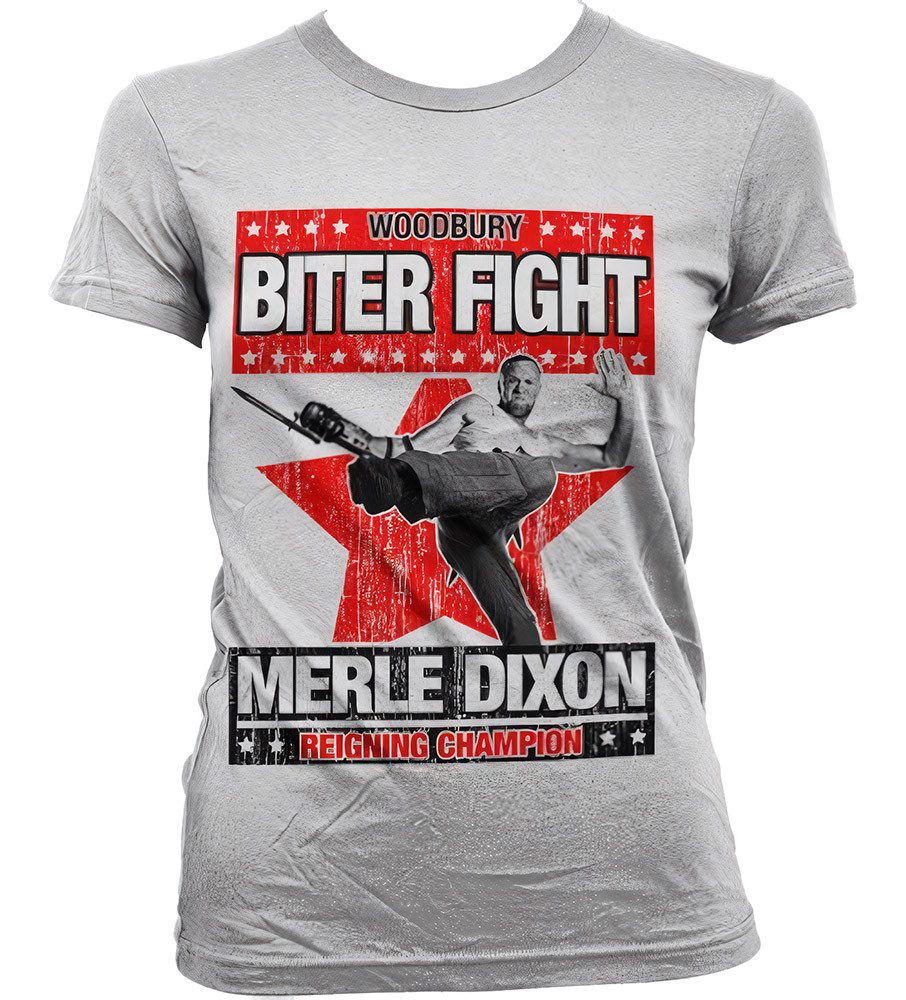The Walking Dead T-Shirt Woodbury Biter Fight Girly T-Shirt