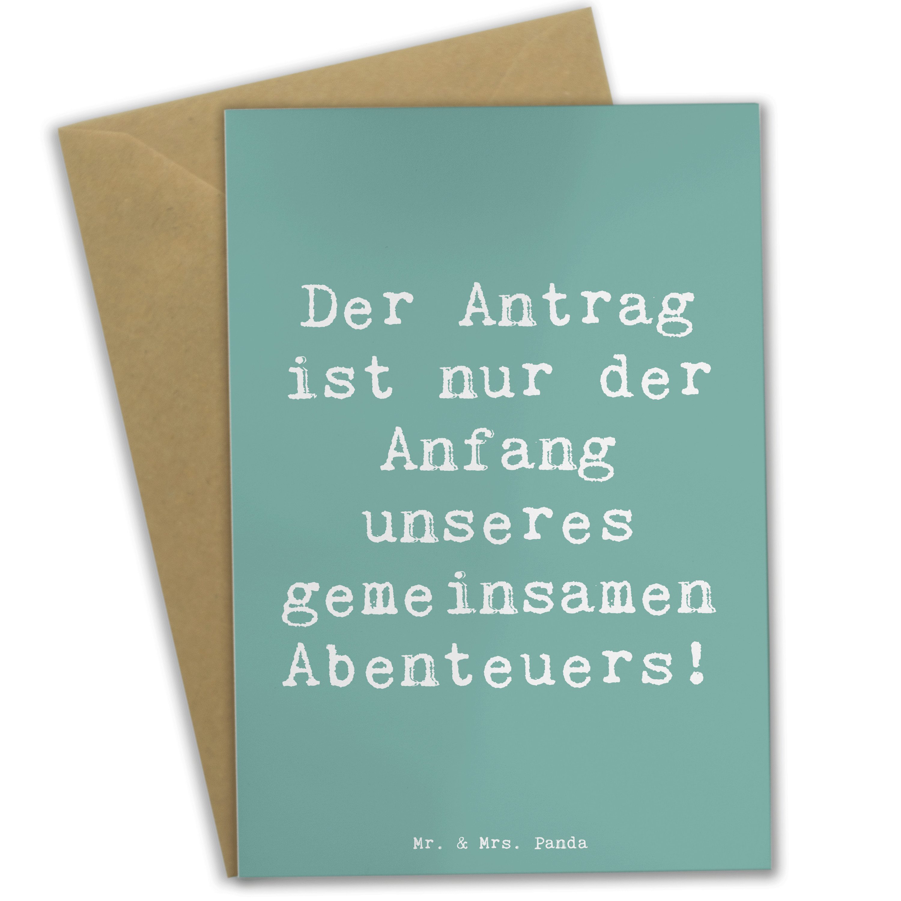 Grußkarte Heiratsantrag Abenteuer - Meeresbrise - Geschenk, Klappkarte, Verlobu