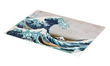 Posterlounge Wandfolie Katsushika Hokusai, Die große Welle vor Kanagawa III, Badezimmer Malerei