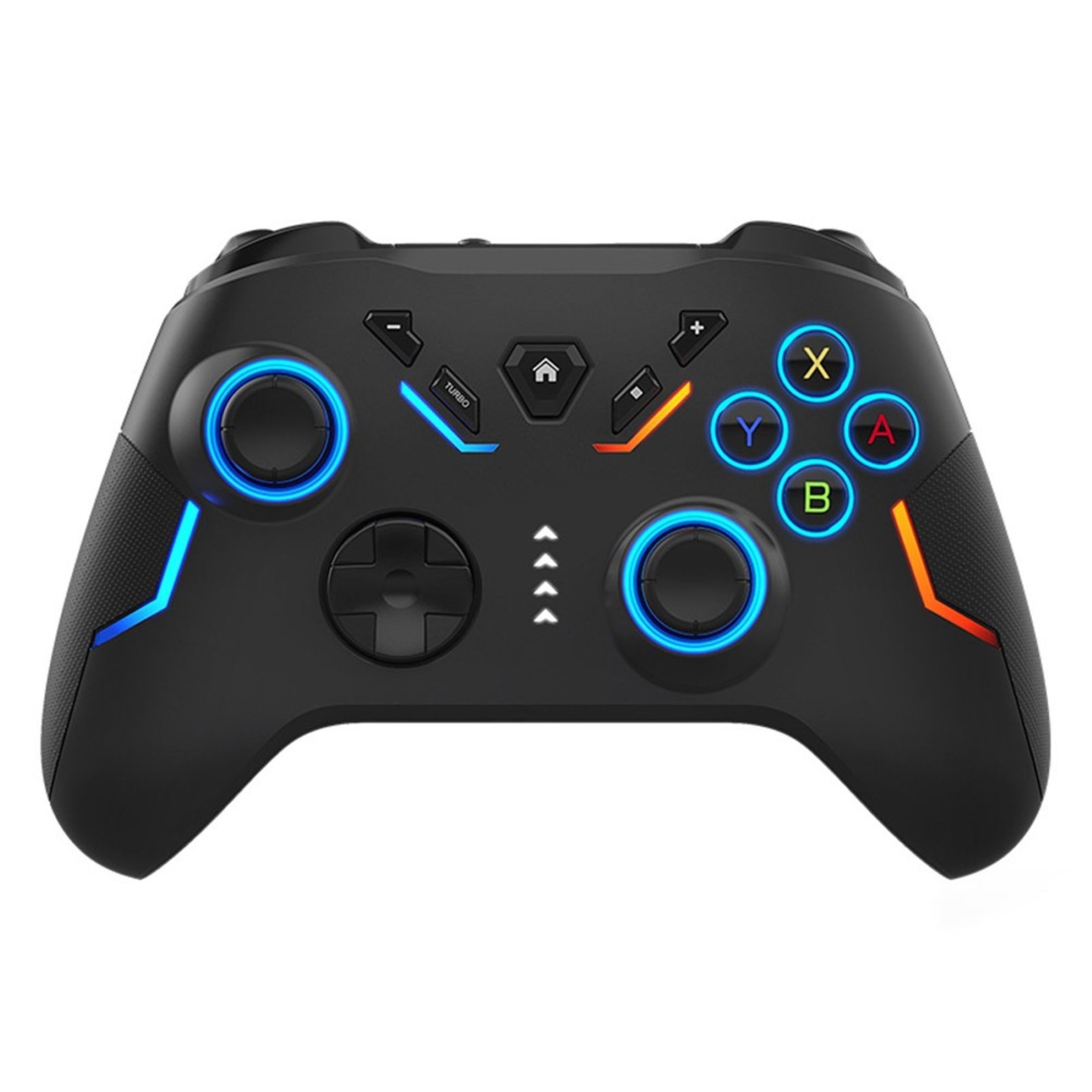 Wigento Wireless Gaming Controller für PC / Android / Switch RGB Achsen Turbo PC-Controller (6 Achsen Bewegungssensor, Makro Programmierung)