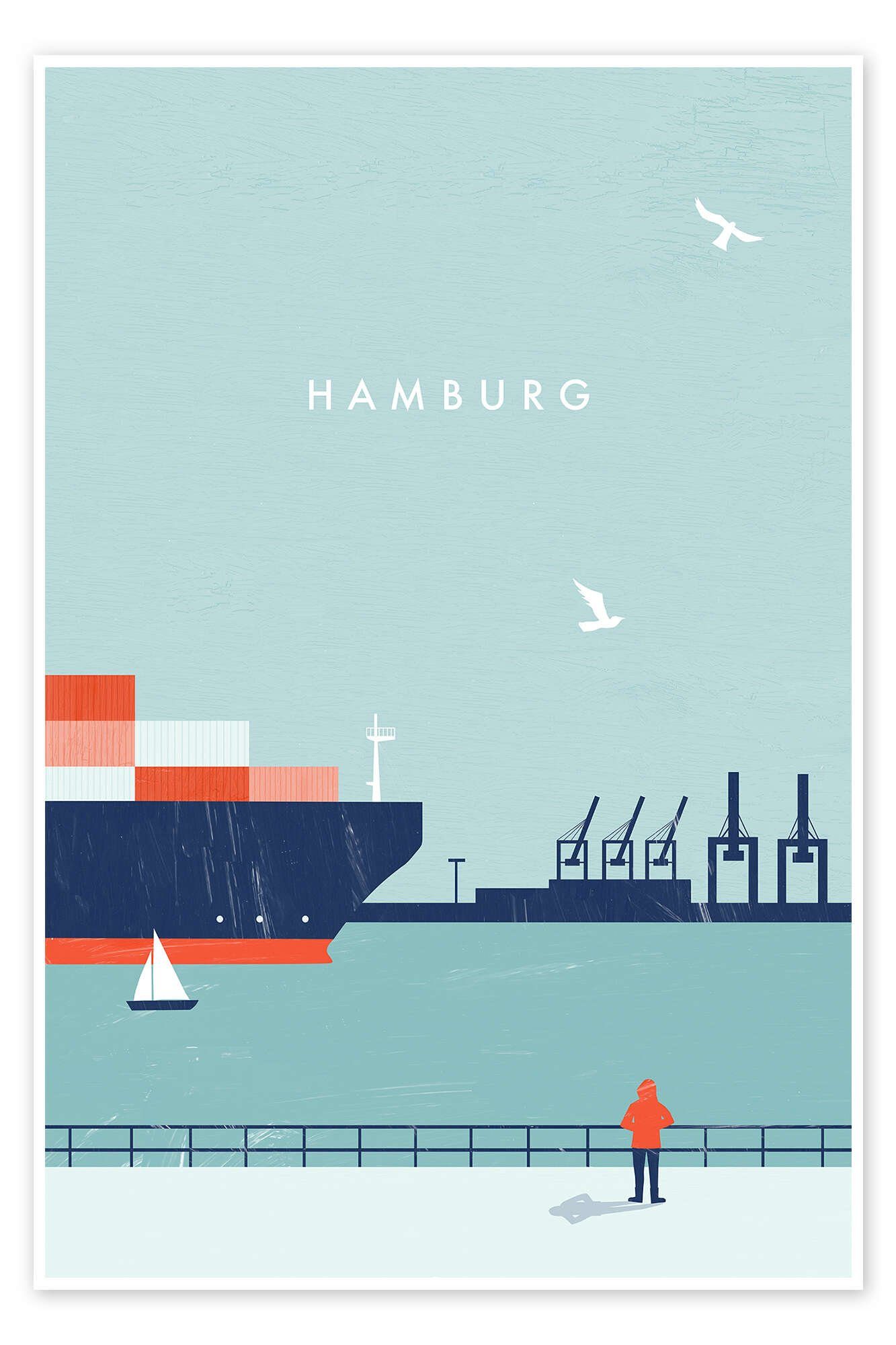 Posterlounge Wandbild Hamburg, Katinka Reinke, erhältlich als Poster, Leinwandbild, Wandsticker oder Acrylglasbild