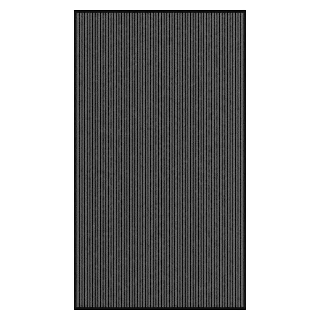 vidaXL Fußmatte Fußmatte Streifen Schwarz und Grau 115x200 cm, Rechteckig
