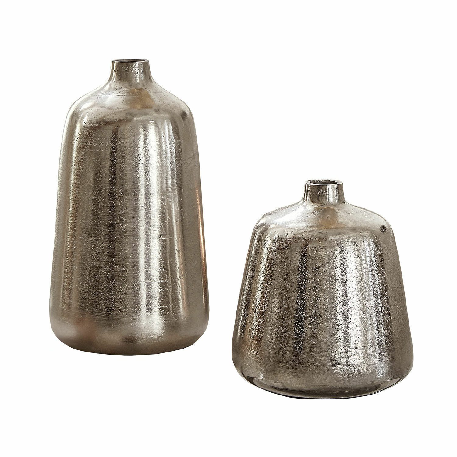 Mirabeau Tischvase Vase 2er Set Orabela silber