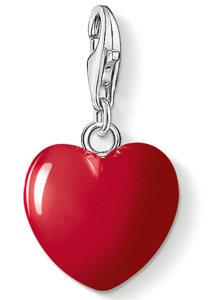 THOMAS SABO Charm-Einhänger rotes Herz, 0016-007-10