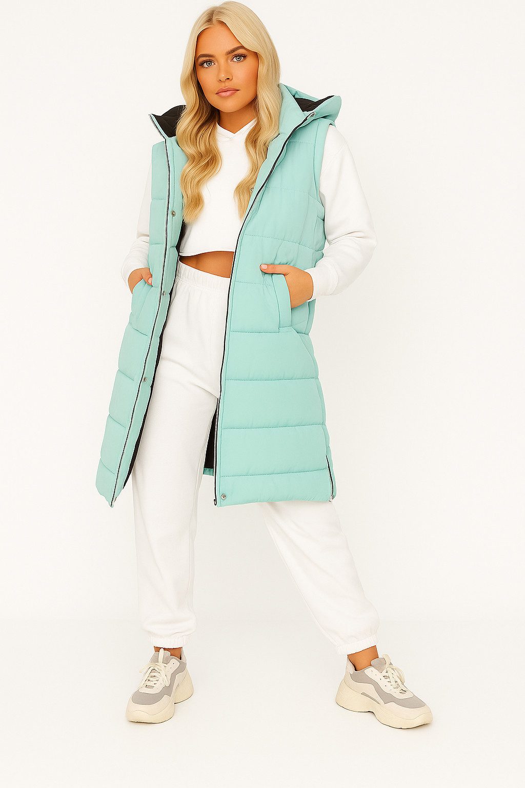 Worldclassca Steppweste Worldclassca Steppweste Kapuze Weste Ärmellos Outdoor Übergangsjacke