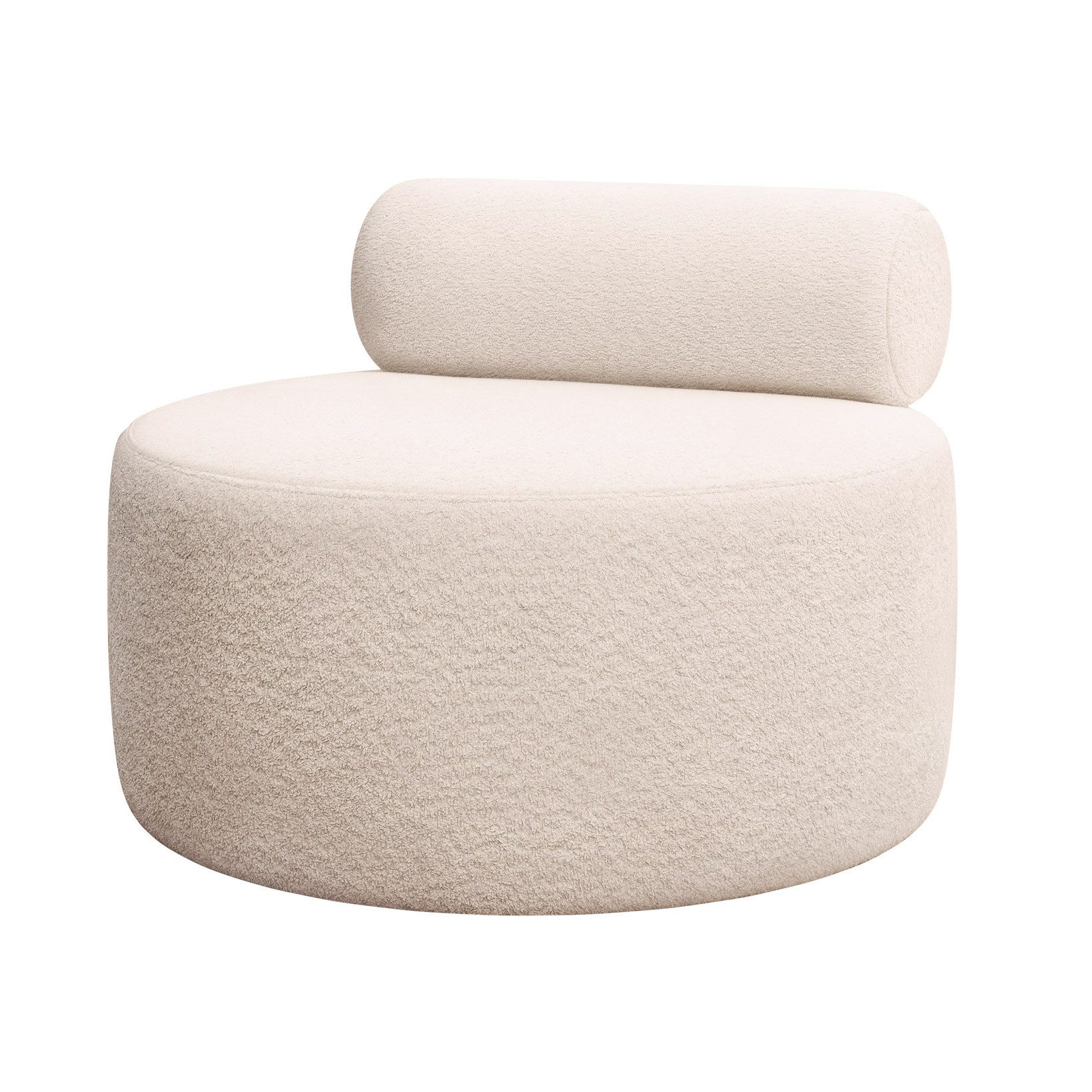 yourhouse24 Loungesessel Runder Bouclé Sessel NUBO, Bouclé