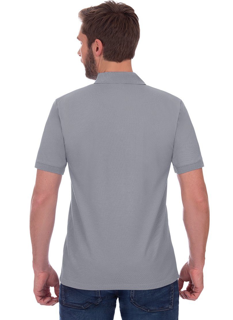 Trigema Poloshirt TRIGEMA Polohemd mit cool-grey Brusttasche