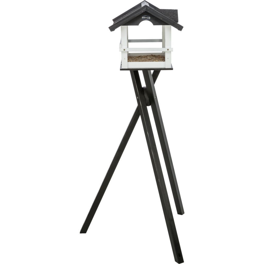 TRIXIE Vogelhaus Futterhaus - schwarz/weiß - 48 × 33 × 37 cm/1,33 m