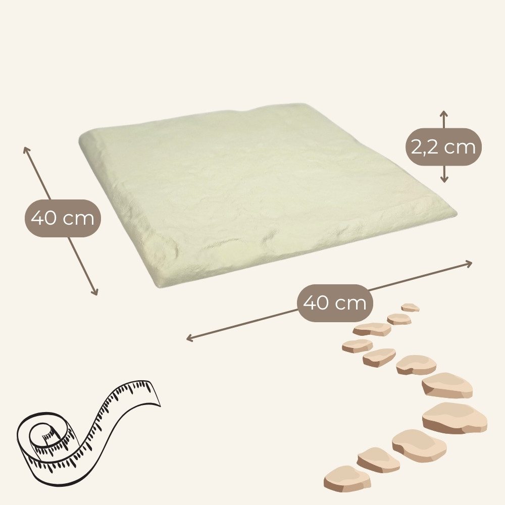 GarPet Klickfliesen 8er Set Trittsteine Garten Gehwegplatten Kunststoff 40x40 Trittplatten