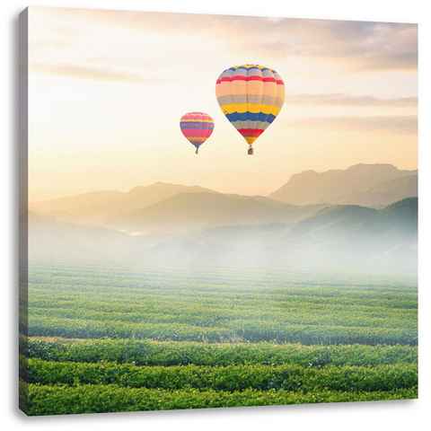 Pixxprint Leinwandbild Heißluftballon, Heißluftballon (1 St), Leinwandbild fertig bespannt, inkl. Zackenaufhänger