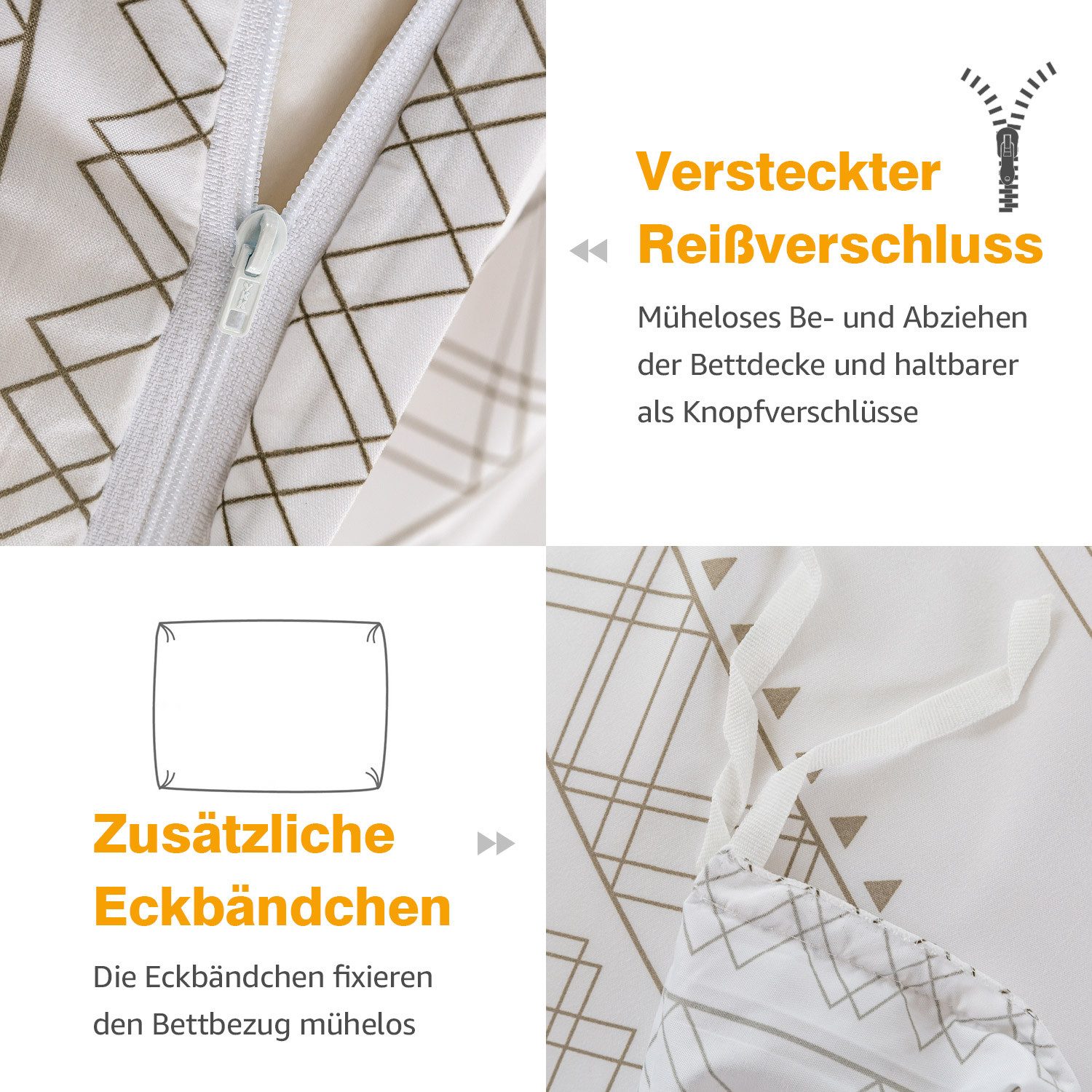 Simloveve Bettwäsche, Mikrofaser, 3 teilig, Weich günstig online kaufen