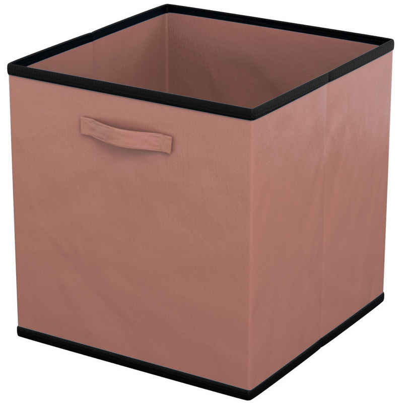 Intirilife Aufbewahrungsbox (6 St), Faltbare Aufbewahrungsbox ohne Deckel - Braun