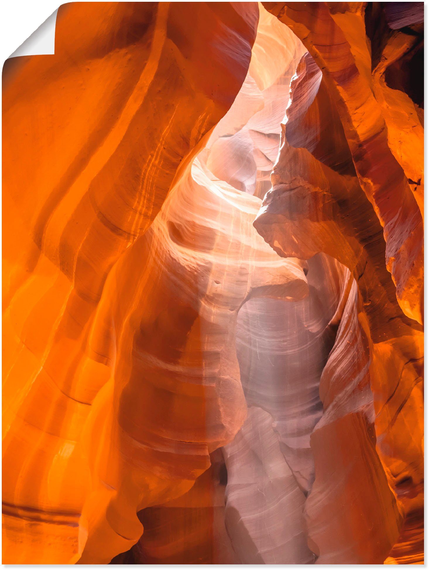 Artland Wandbild Antelope Canyon, Amerika (1 St), als Leinwandbild, Wandaufkleber oder Poster in versch. Größen | Poster