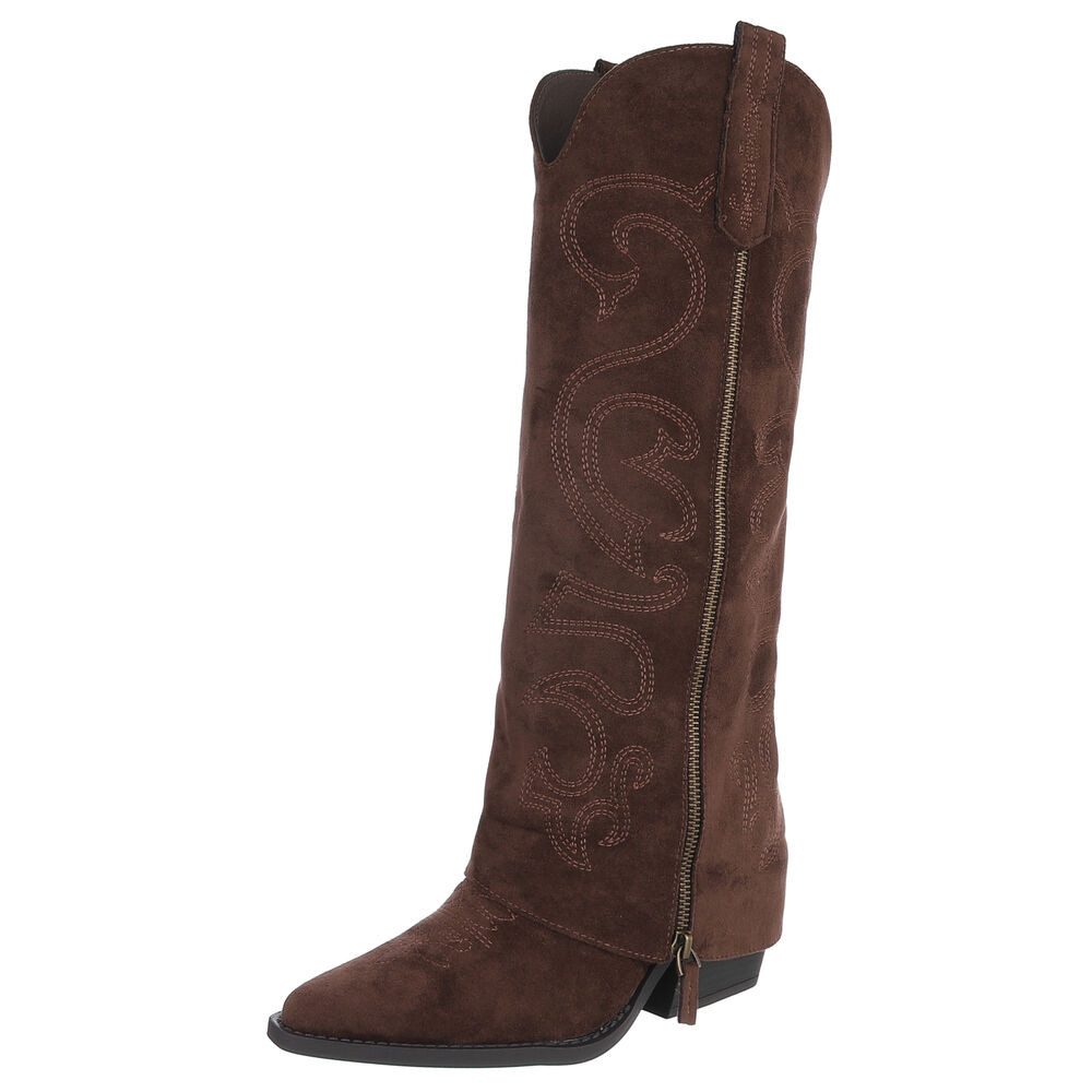 Ital-Design Hochwertige Damen-Stiefel mit Blockabsatz und günstig online kaufen