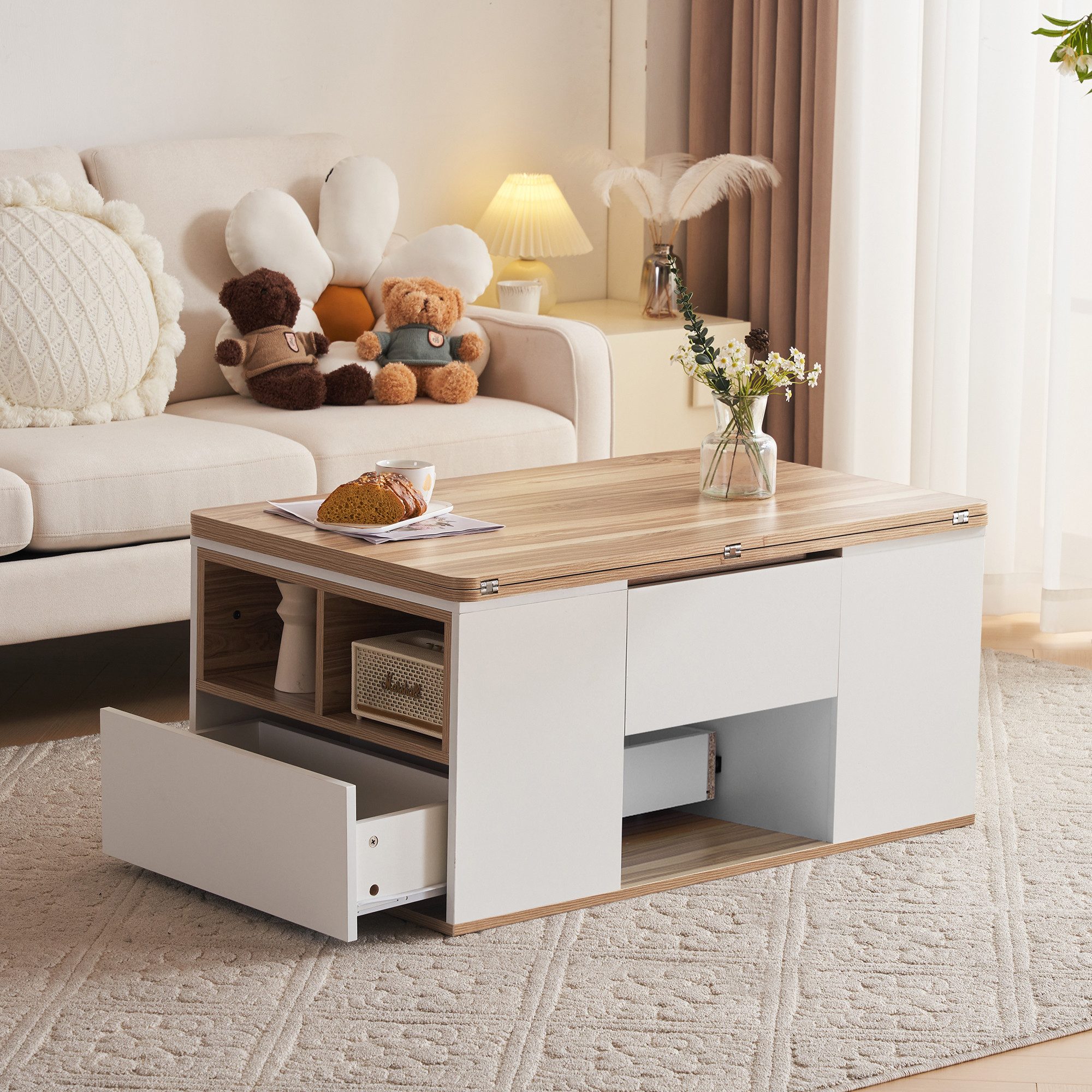 OKWISH Couchtisch Wohnzimmertisch Multifunktions-Couchtisch (Couchtisch mit günstig online kaufen