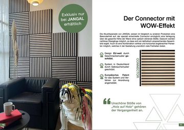 JANGAL Schallschutzpaneel Modular Wall Akustikpaneel, 520x520x10 mm, nachhaltig & akustisch, BxL: 52,00x52,00 cm, 0,27 qm, Akustik Paneel, verbesserte Raumakustik, Connector-System