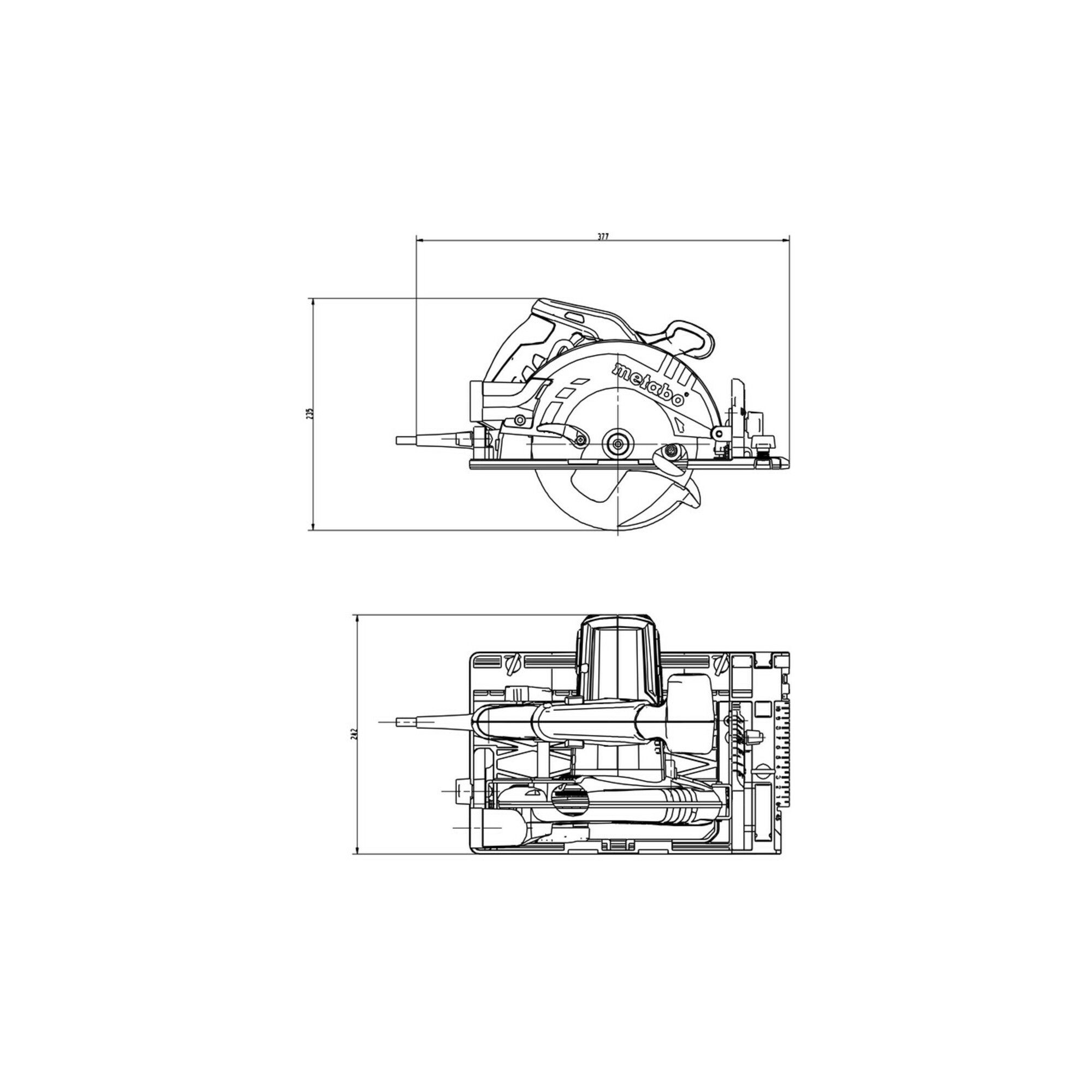 metabo Handkreissäge Metabo Handkreissäge KS 55 FS Set mit Führungsschiene FS 80; Kunststof